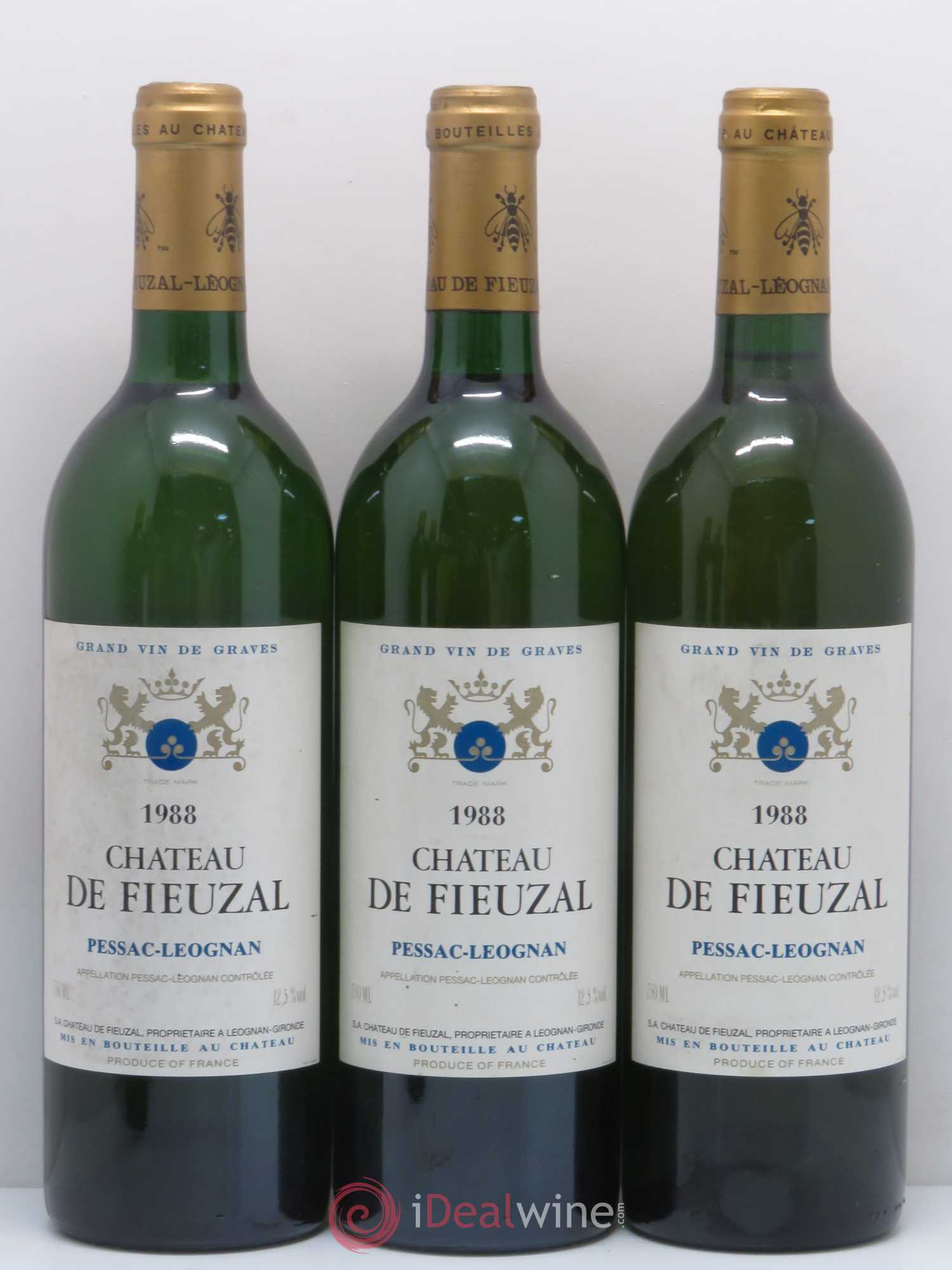 Château de Fieuzal 1988 - Lot de 5 bouteilles - 1