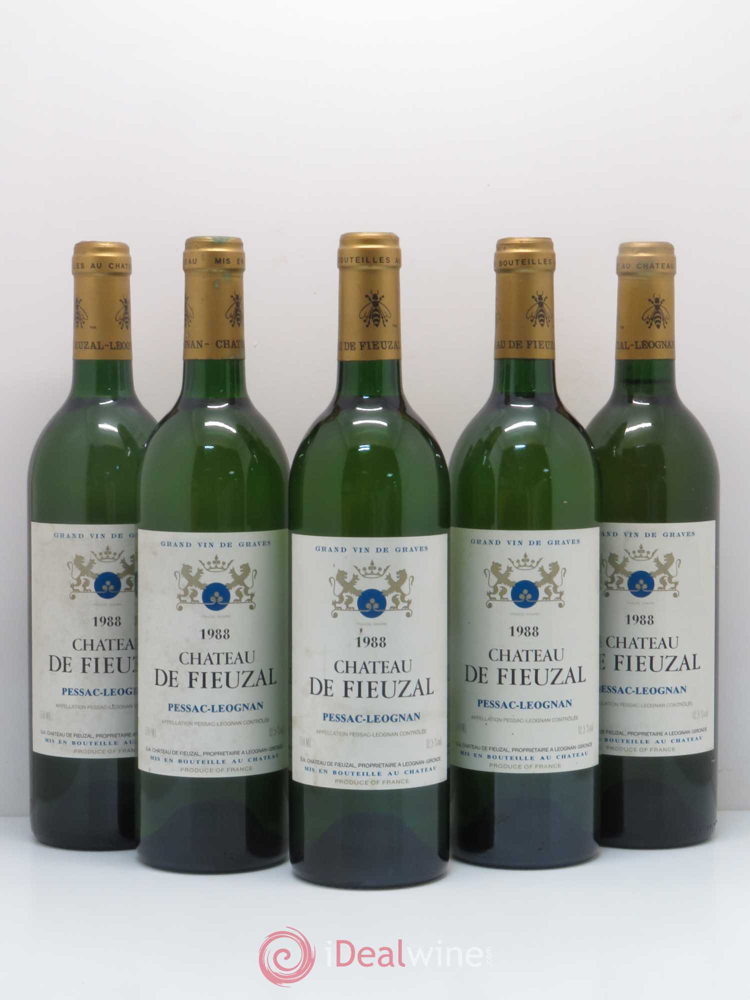 Château de Fieuzal 1988 - Lot de 5 bouteilles - 0