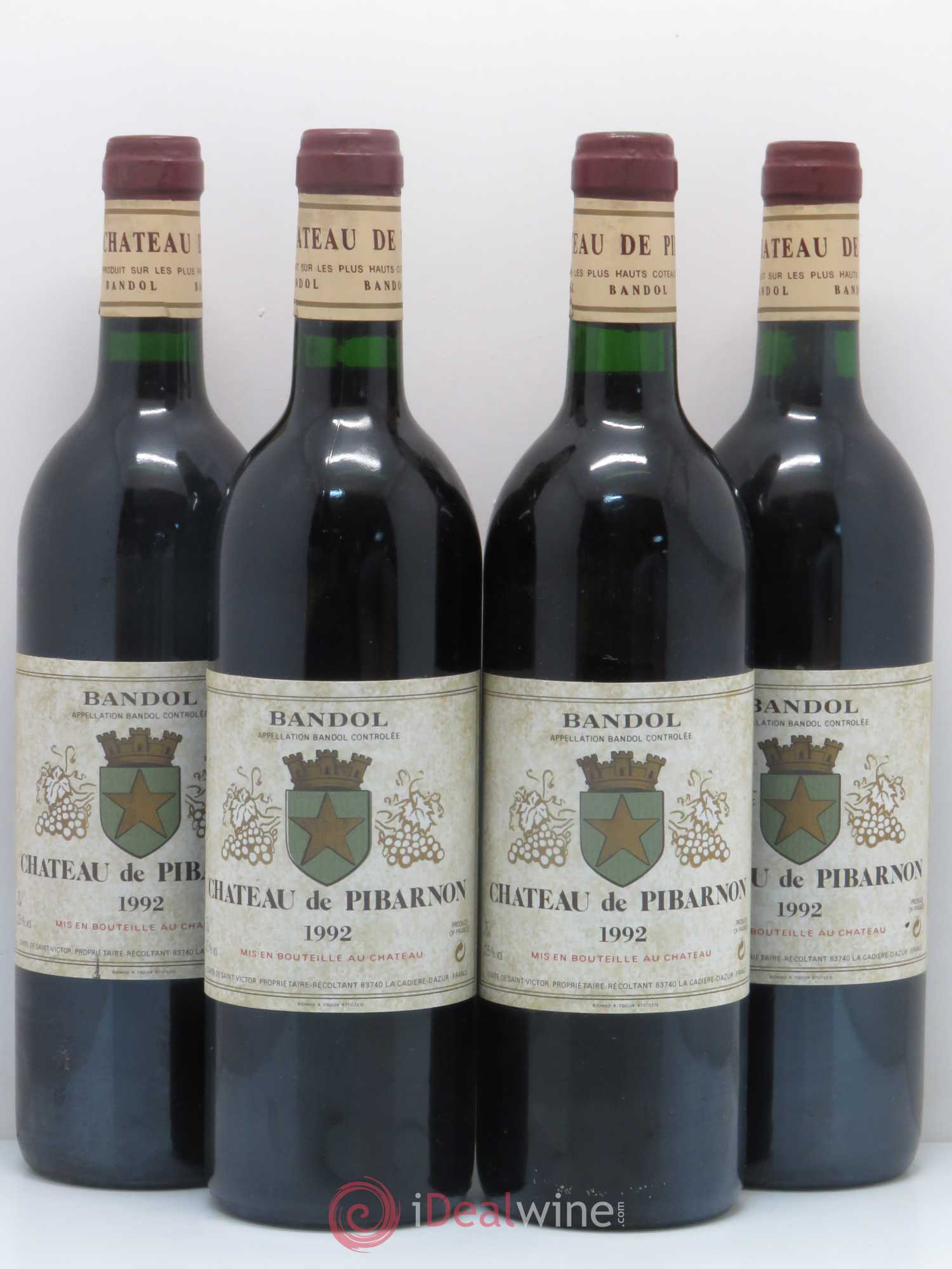 Bandol Château de Pibarnon Comte de Saint-Victor 1992 - Lot de 4 bouteilles - 0