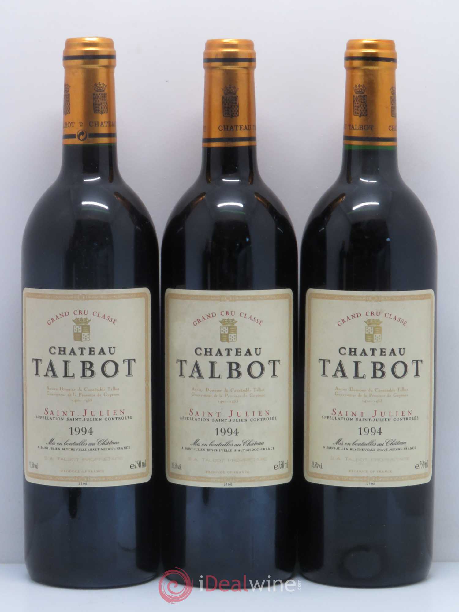 Château Talbot 4ème Grand Cru Classé 1994 - Lot de 6 bouteilles - 1