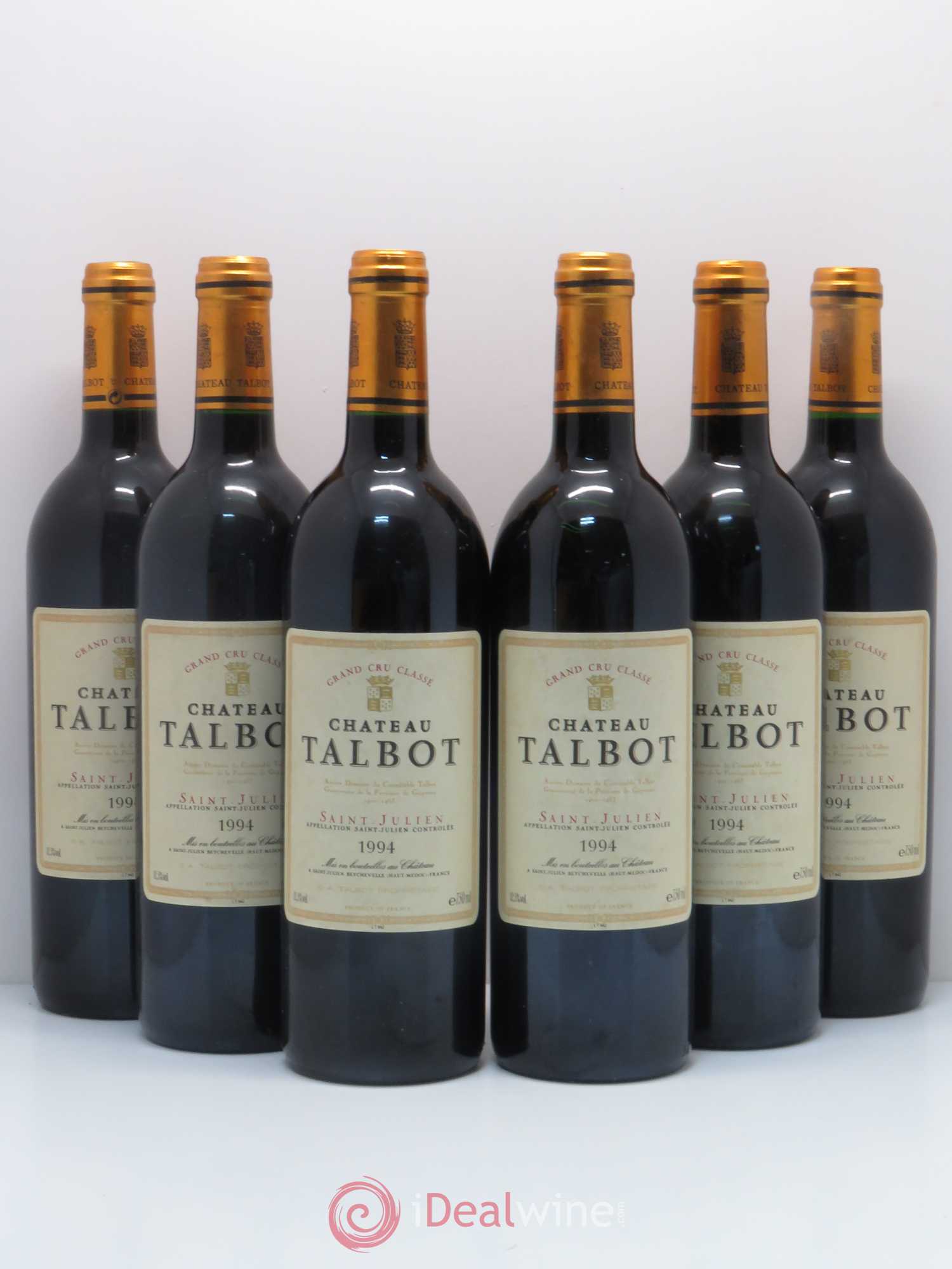 Château Talbot 4ème Grand Cru Classé 1994 - Lot de 6 bouteilles - 0
