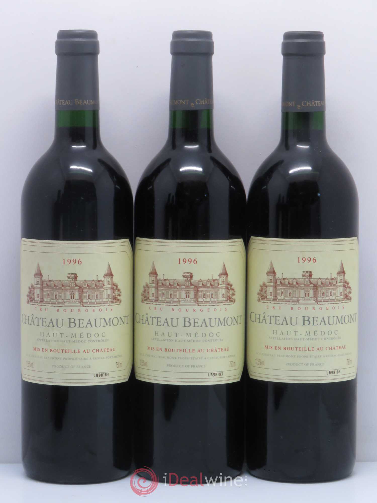 Château Beaumont Cru Bourgeois 1996 - Lot de 6 bouteilles - 1