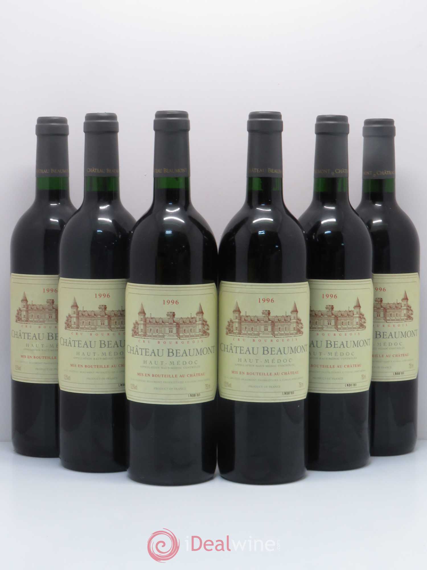 Château Beaumont Cru Bourgeois 1996 - Lot de 6 bouteilles - 0