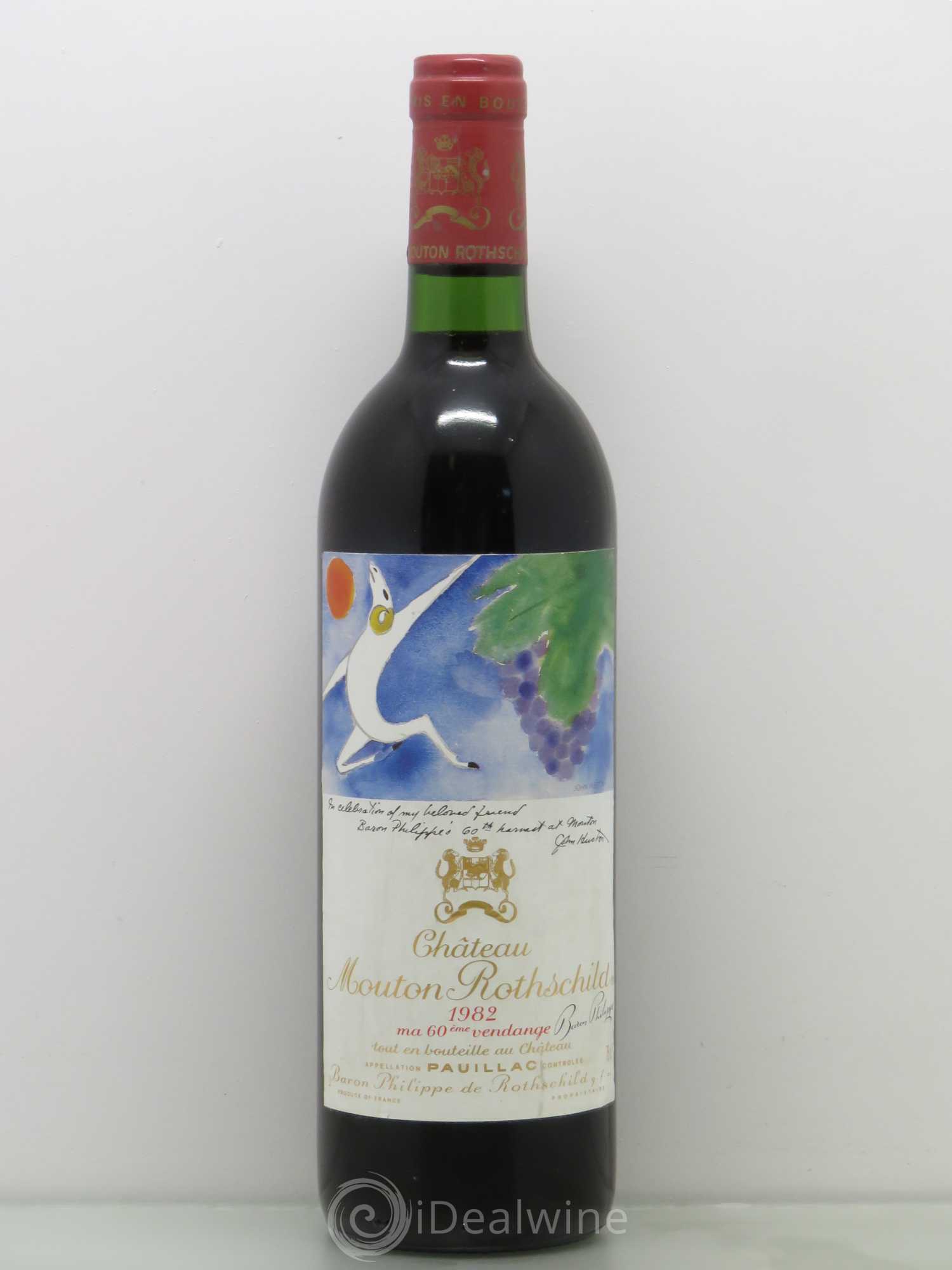 Château Mouton Rothschild 1er Grand Cru Classé 1982 - Lot de 1 bouteille - 0