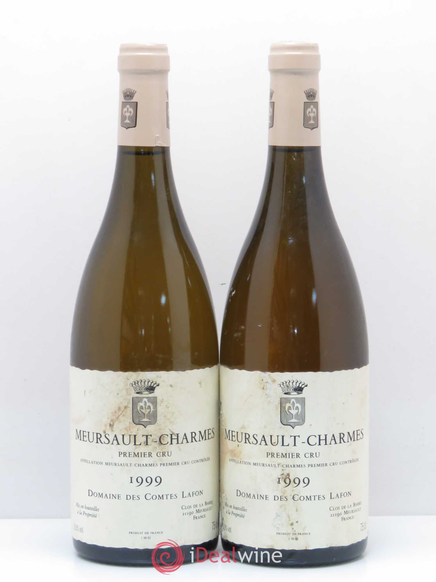 Meursault 1er Cru Charmes Comtes Lafon (Domaine des) 1999 - Lot de 2 bouteilles - 0