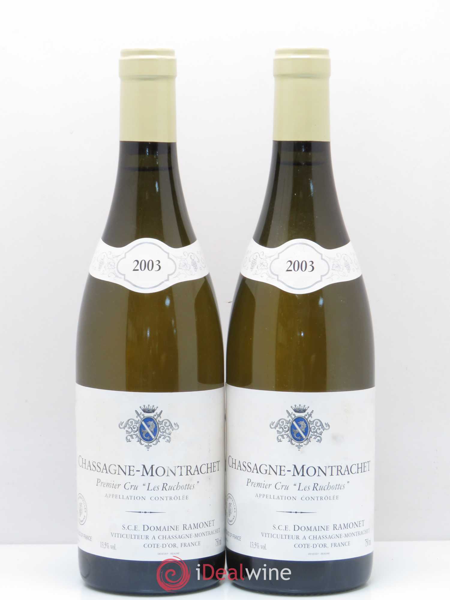 Chassagne-Montrachet 1er Cru Les Ruchottes Ramonet (Domaine) (sans prix de réserve) 2003 - Lot de 2 bouteilles - 0