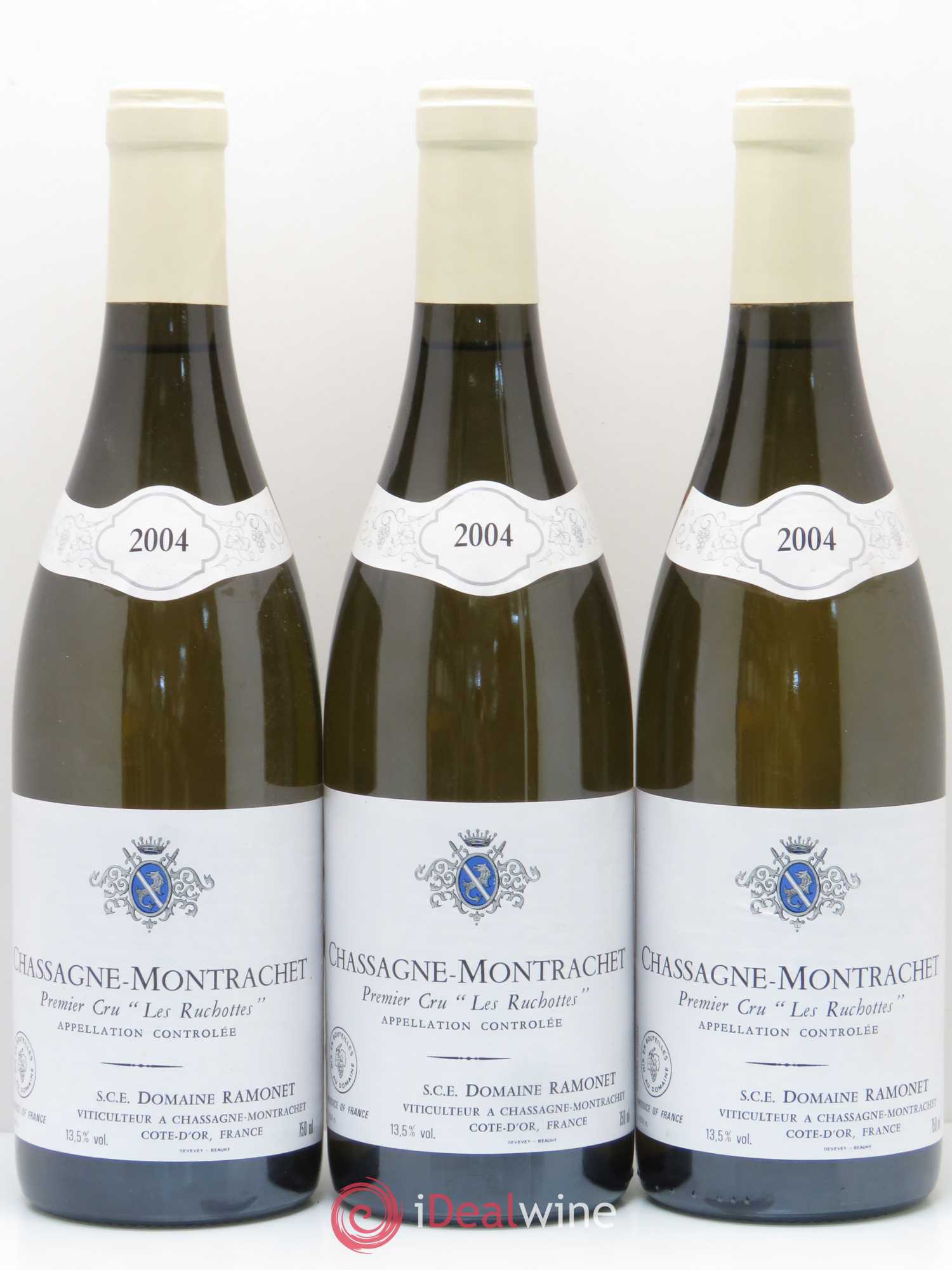 Chassagne-Montrachet 1er Cru Les Ruchottes Ramonet (Domaine) 2004 - Lot de 3 bouteilles - 0