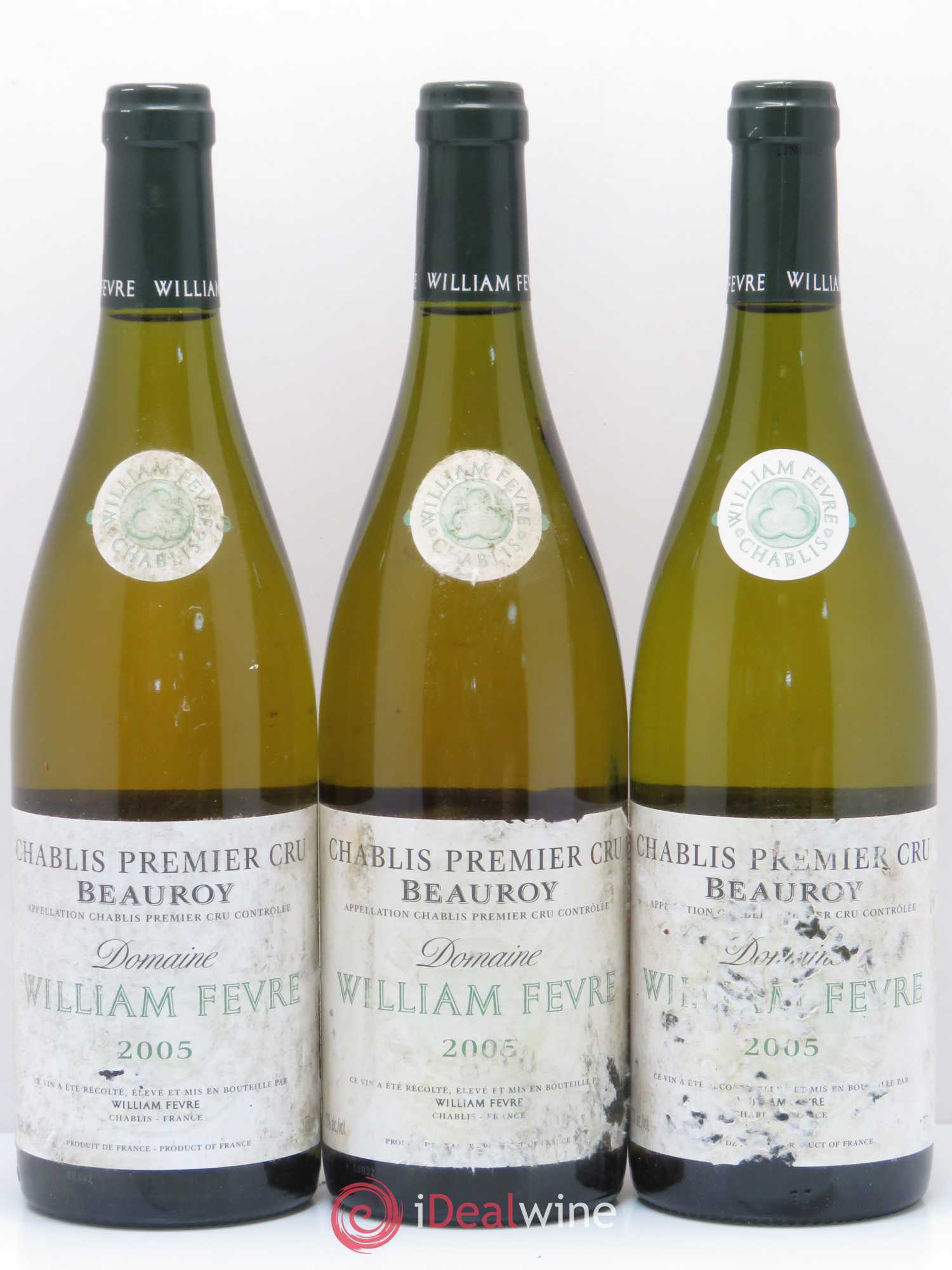 Chablis 1er Cru Beauroy William Fèvre 2005 - Lot de 3 bouteilles - 0