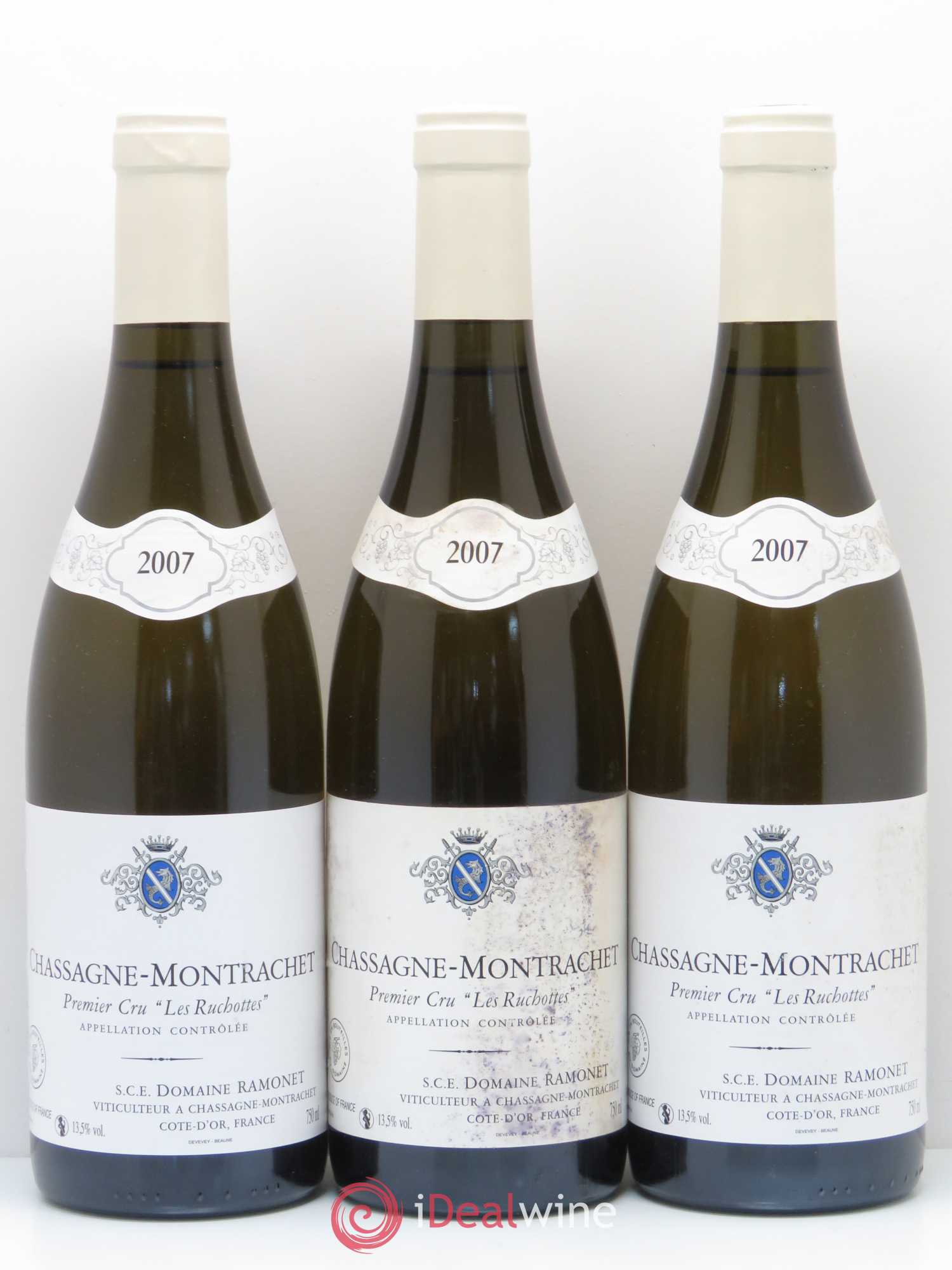 Chassagne-Montrachet 1er Cru Les Ruchottes Ramonet (Domaine) 2007 - Lot de 3 bouteilles - 0
