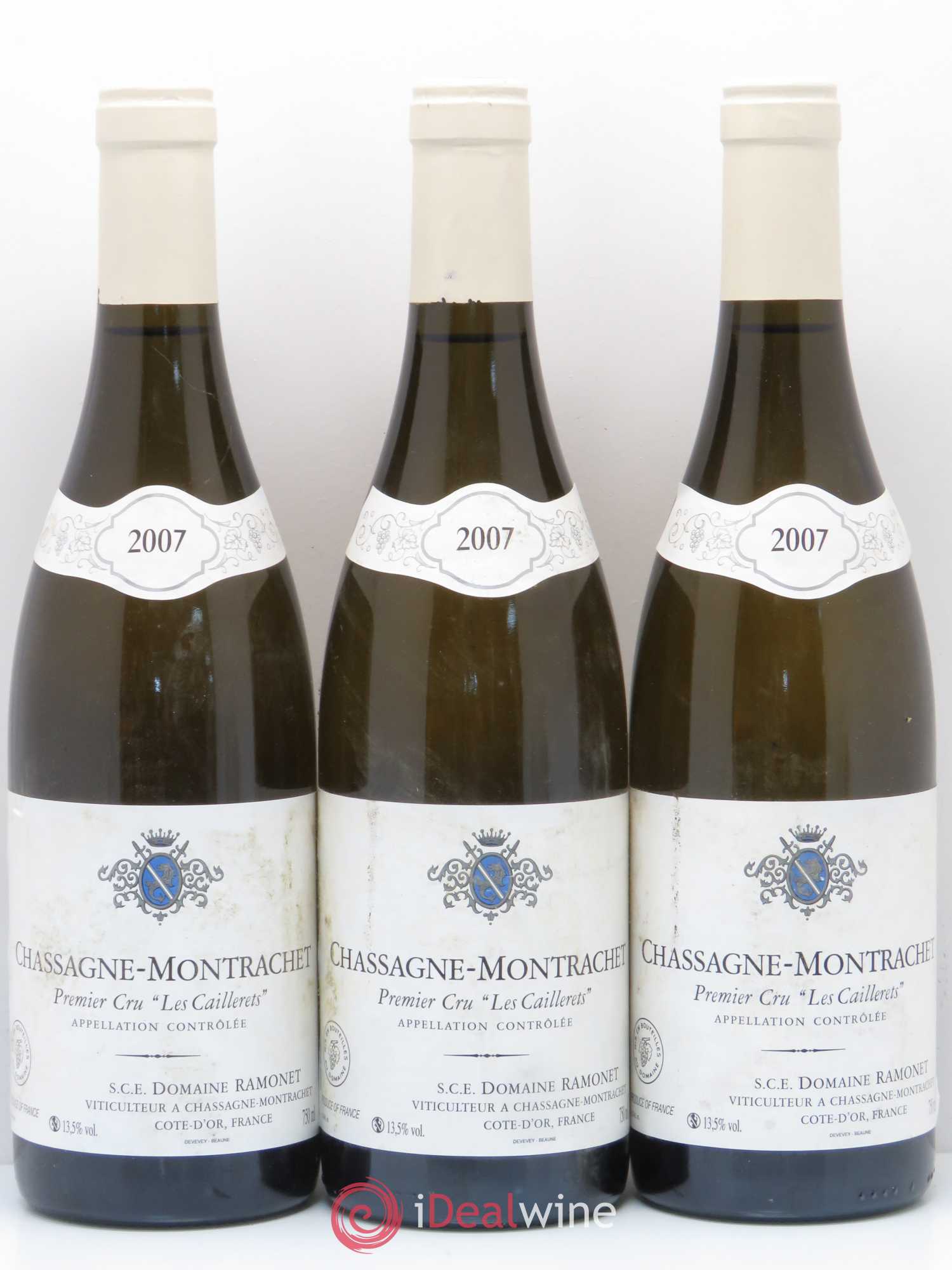 Chassagne-Montrachet 1er Cru Les Caillerets Ramonet (Domaine) 2007 - Lot de 3 bouteilles - 0