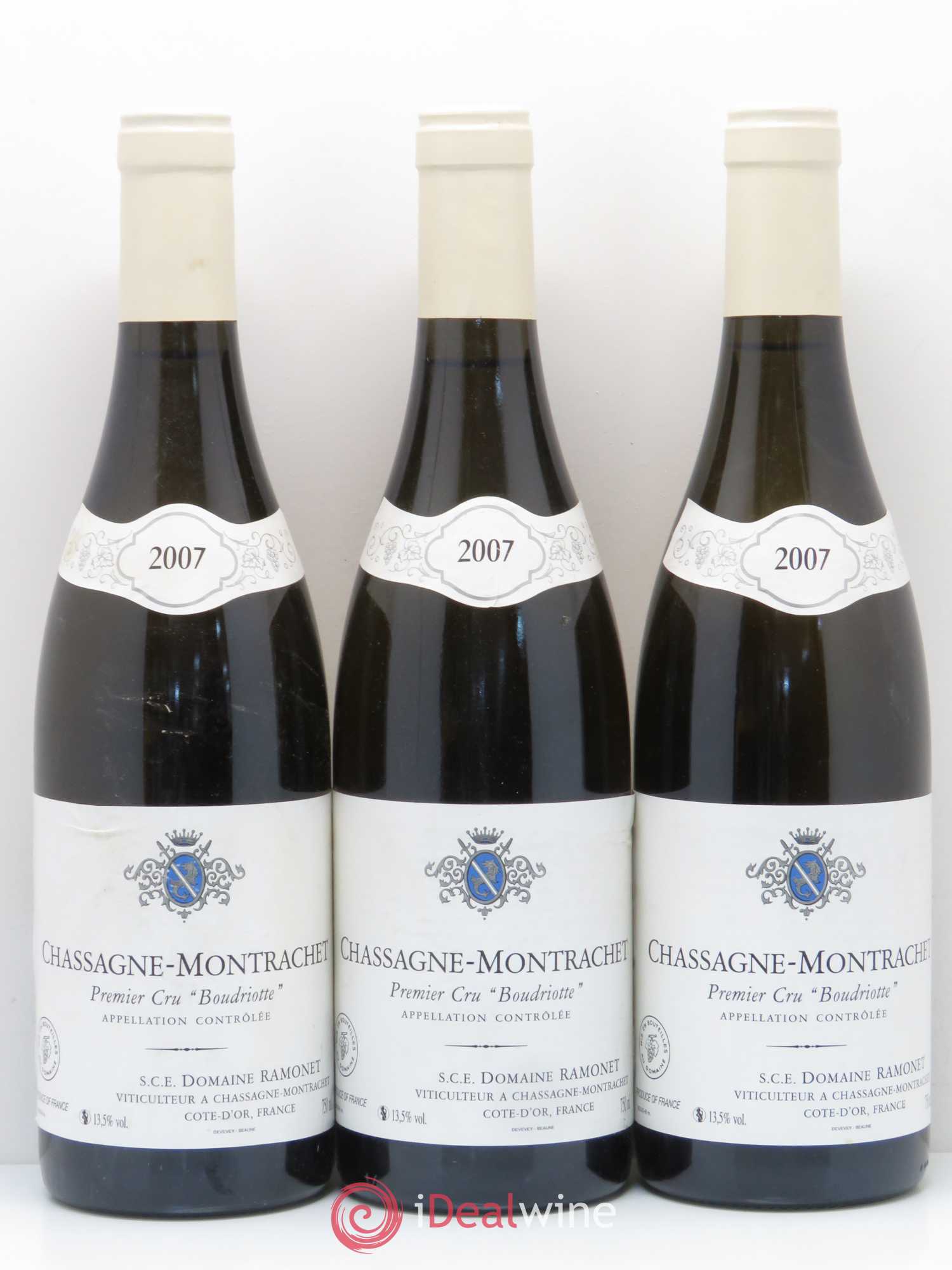 Chassagne-Montrachet 1er Cru Boudriotte Ramonet (Domaine) 2007 - Lot de 3 bouteilles - 0