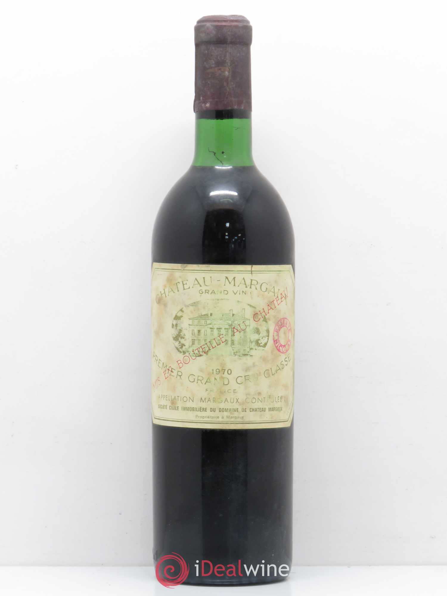Château Margaux 1er Grand Cru Classé (sans prix de réserve) 1970 - Lot de 1 bouteille - 0