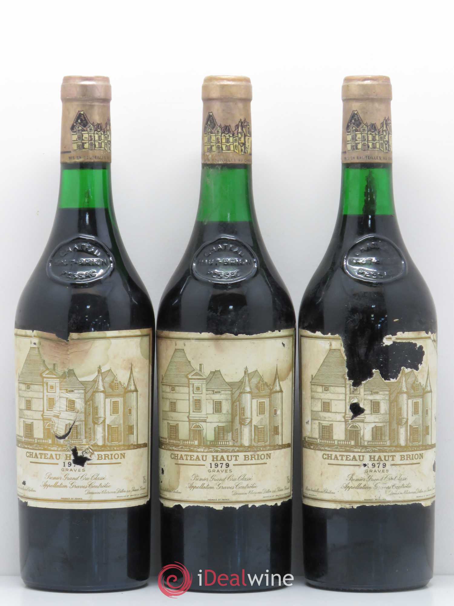 Château Haut Brion 1er Grand Cru Classé 1979 - Lot de 3 bouteilles - 0
