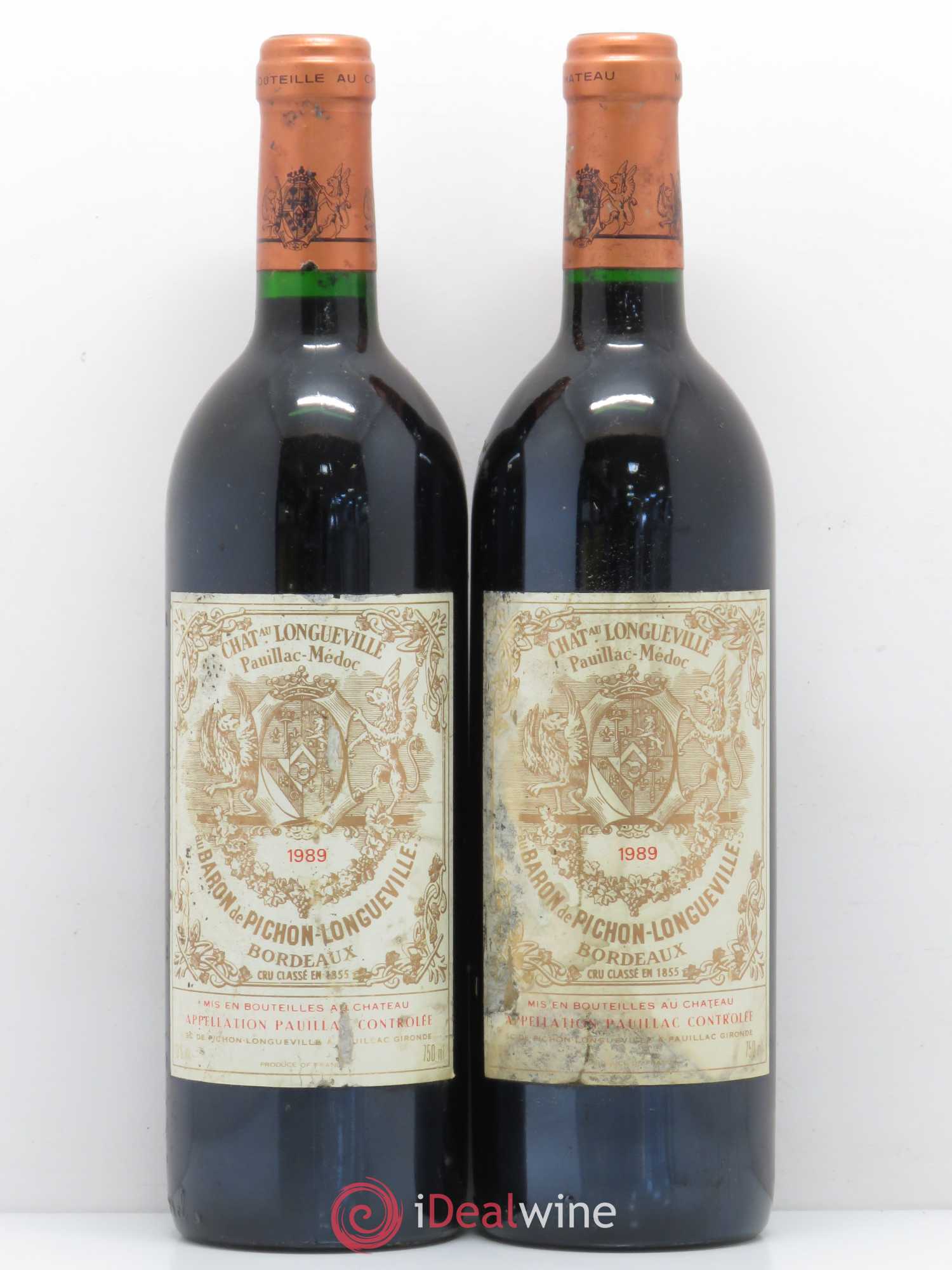 Pichon Longueville Baron 2ème Grand Cru Classé 1989 - Lot de 2 bouteilles - 0