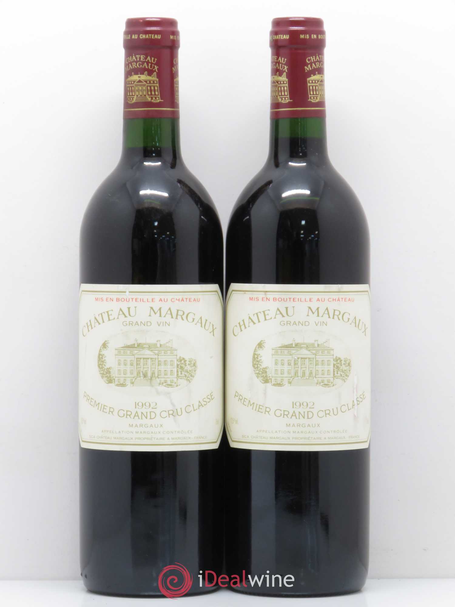 Château Margaux 1er Grand Cru Classé 1992 - Lot de 2 bouteilles - 0
