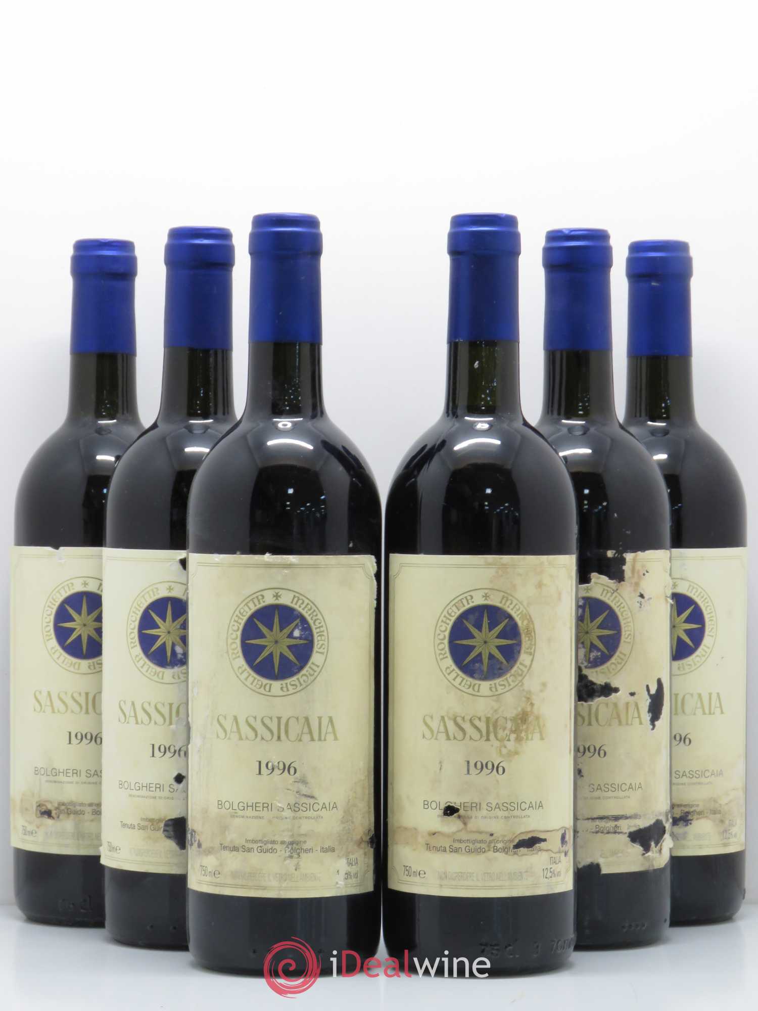 Bolgheri DOC Sassicaia Tenuta San Guido 1996 - Lot de 6 bouteilles - 0