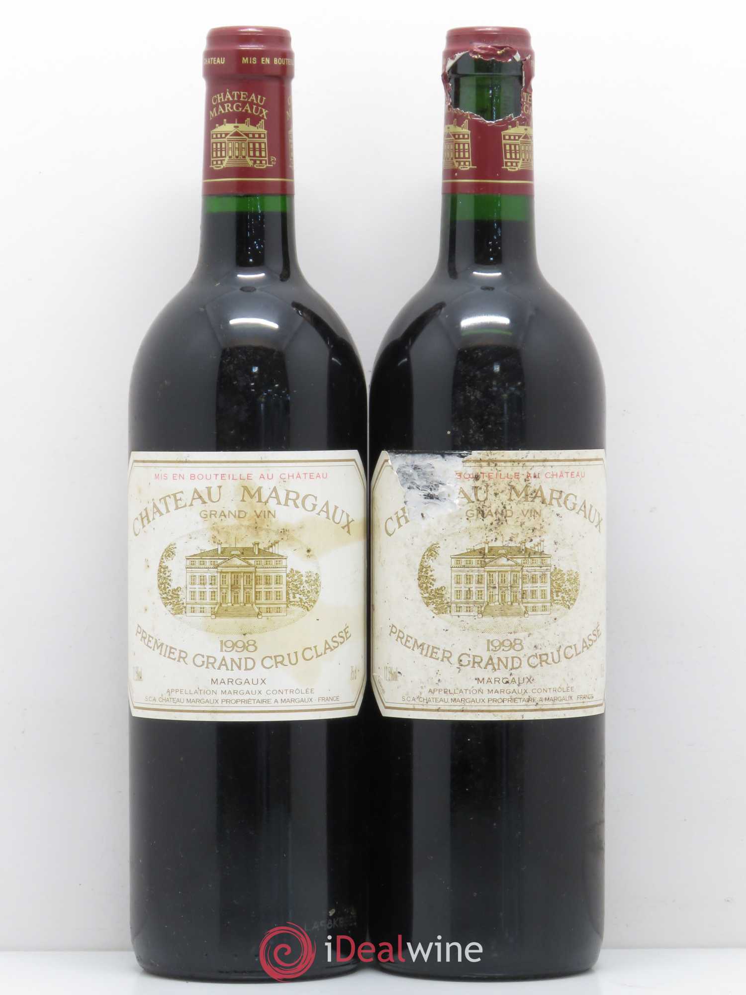 Château Margaux 1er Grand Cru Classé 1998 - Lot de 2 bouteilles - 0