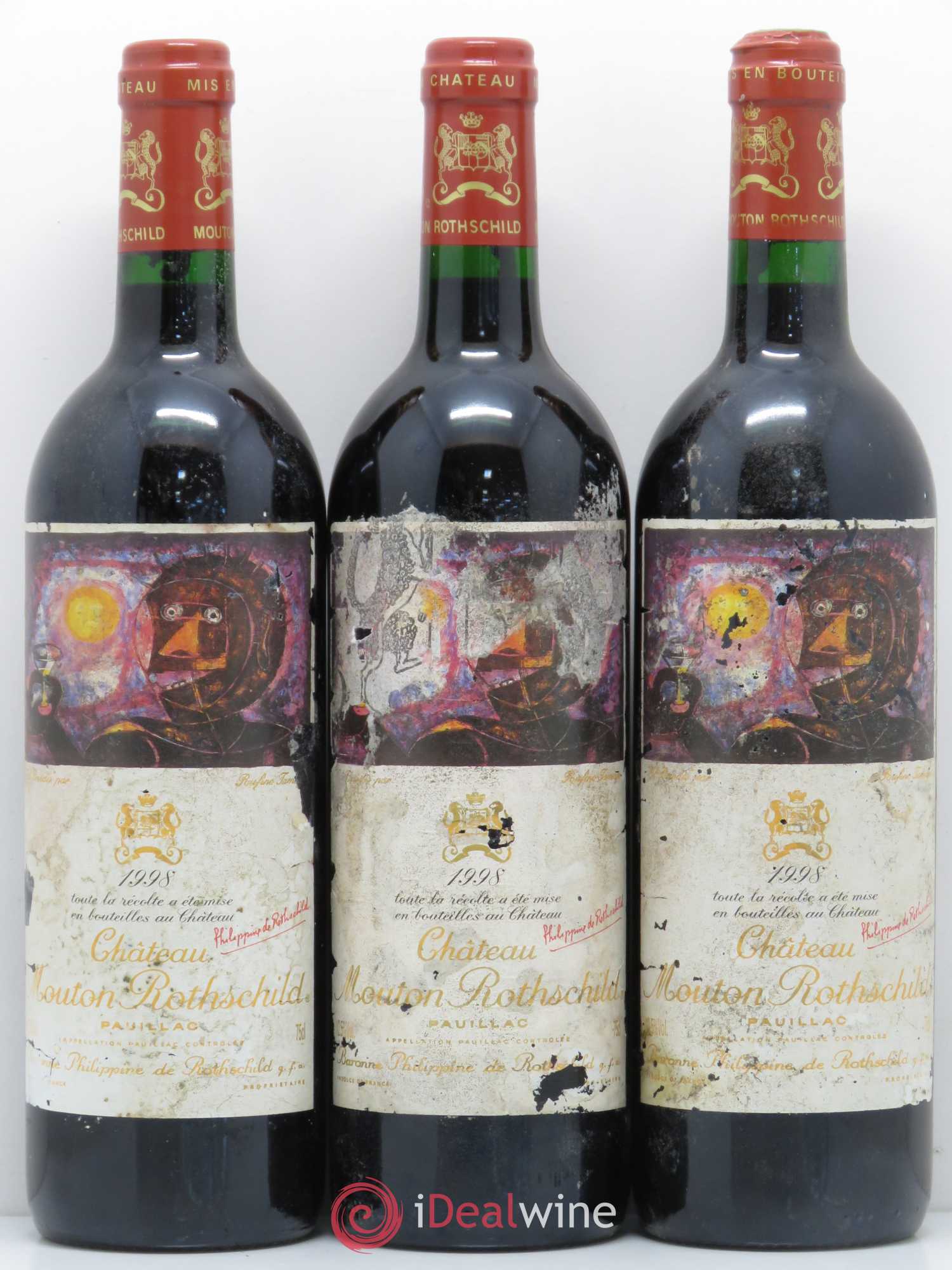 Château Mouton Rothschild 1er Grand Cru Classé 1998 - Lot de 12 bouteilles - 3