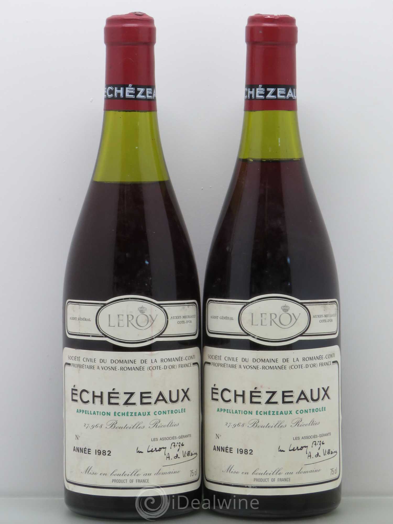 Echezeaux Grand Cru Domaine de la Romanée-Conti 1982 - Lot de 2 bouteilles - 0