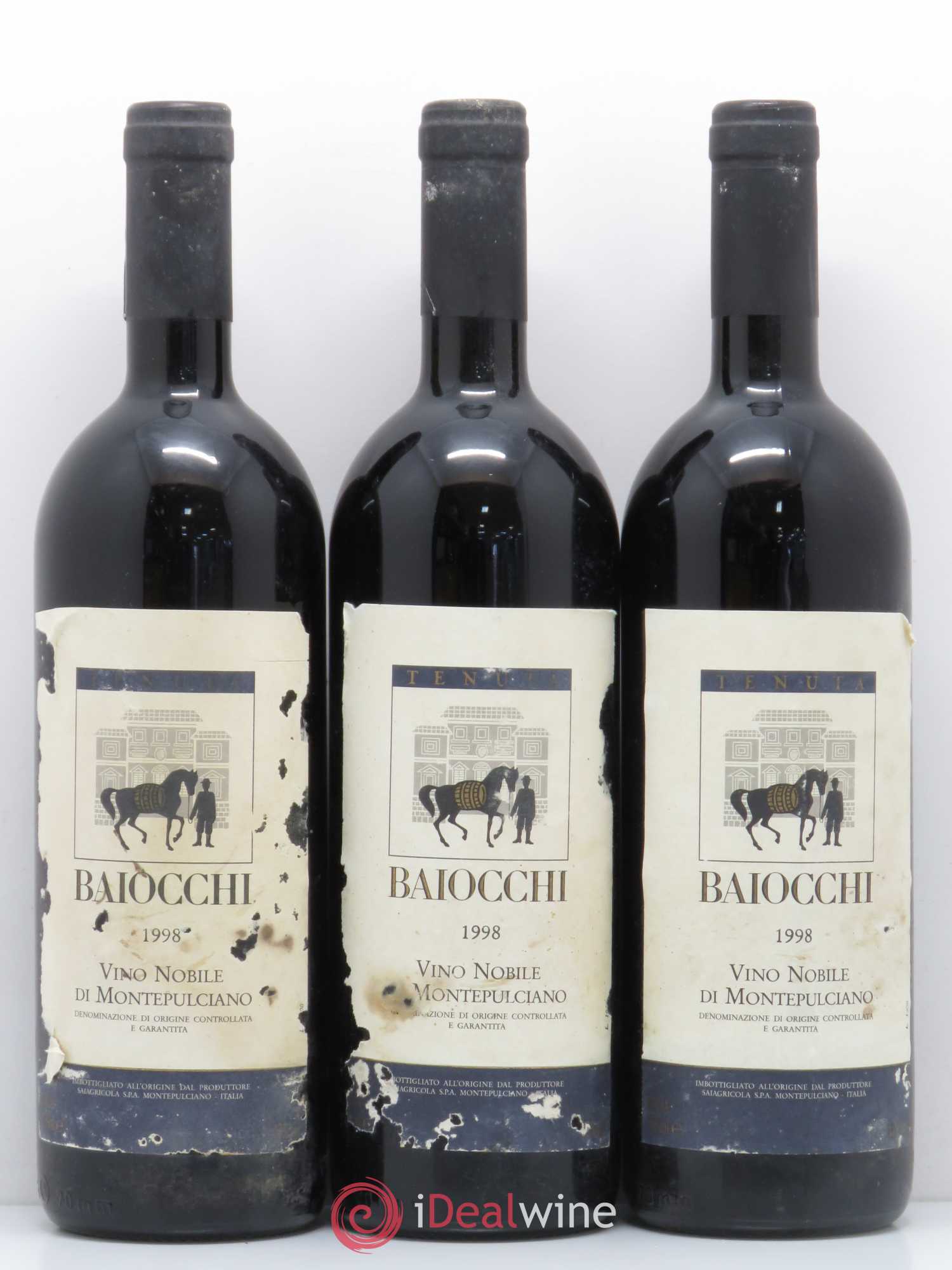 Italie Vino Nobile di Montepulciano Baiocchi (sans prix de réserve) 1998 - Posten von 3 Flaschen - 0