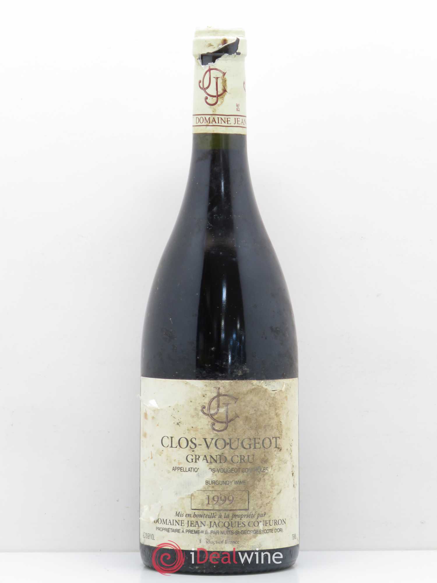 Clos de Vougeot Grand Cru Jean-Jacques Confuron 1999 - Lot de 1 bouteille - 0