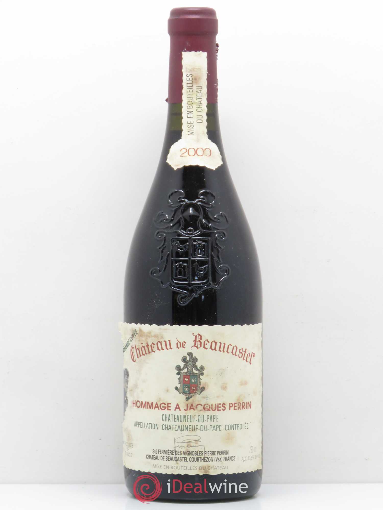 Châteauneuf-du-Pape Château de Beaucastel Hommage à Jacques Perrin Famille Perrin 2000 - Lot de 1 bouteille - 0