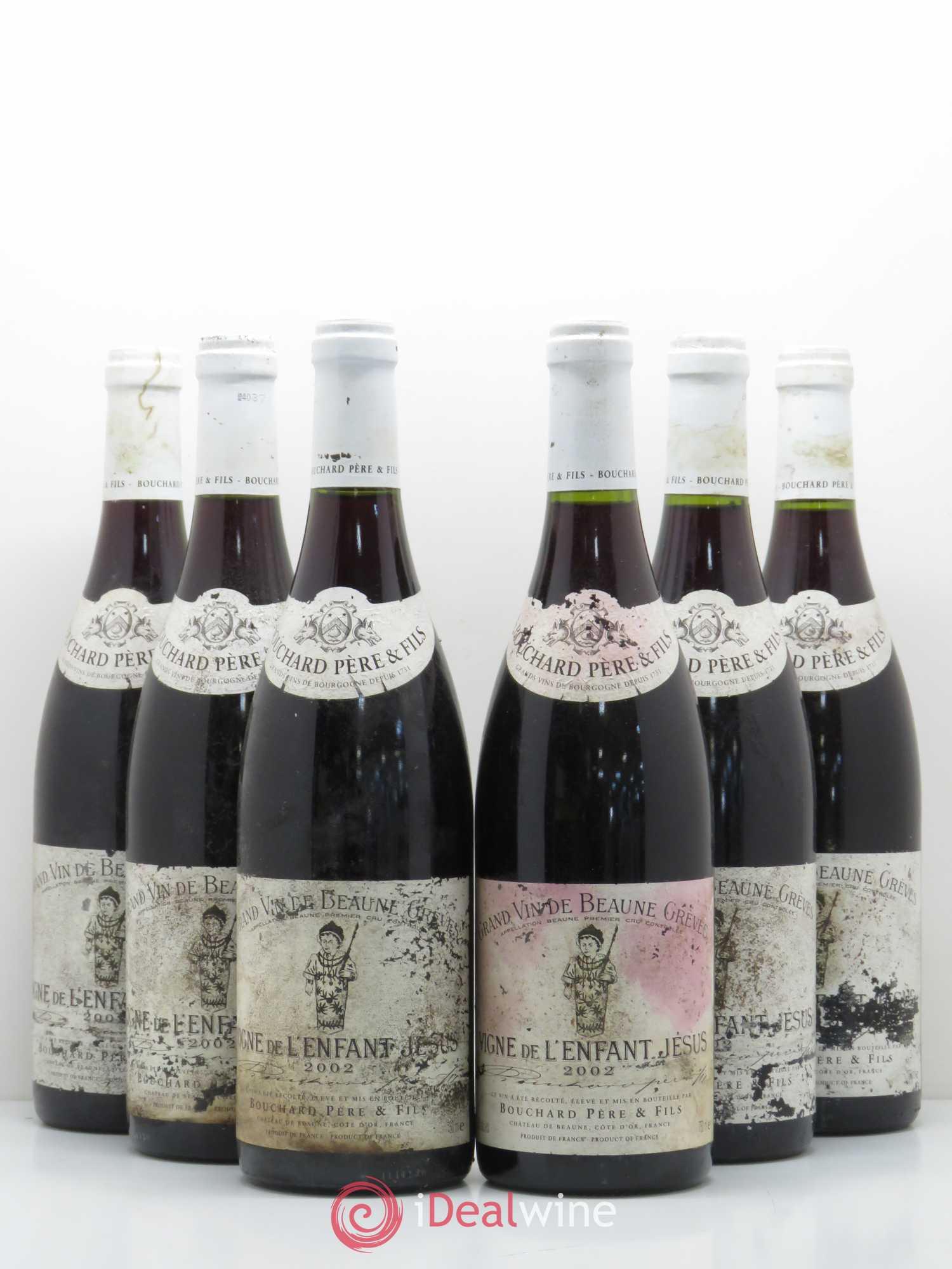 Beaune 1er Cru Grèves - Vigne de l'Enfant Jésus Bouchard Père & Fils 2002 - Lot de 6 bouteilles - 0