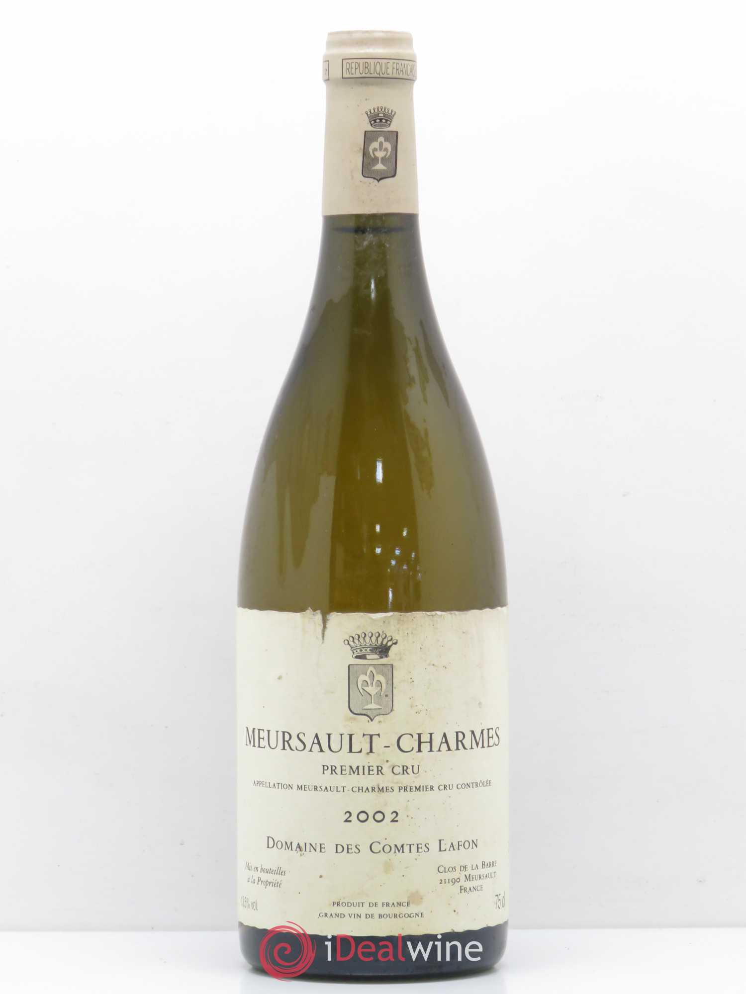 Meursault 1er Cru Charmes Comtes Lafon (Domaine des) 2002 - Lot de 1 bouteille - 0