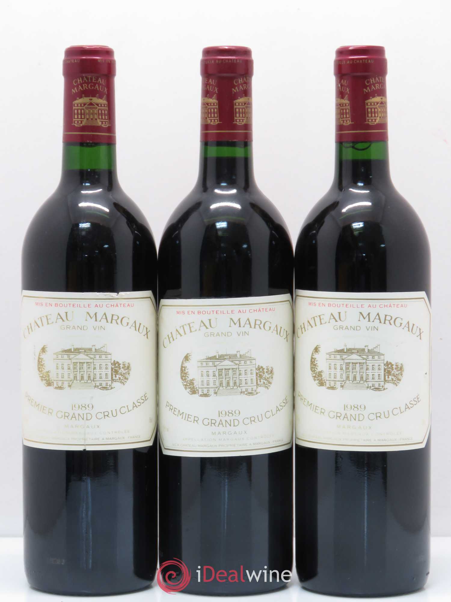 Château Margaux 1er Grand Cru Classé 1989 - Lot de 3 bouteilles - 0