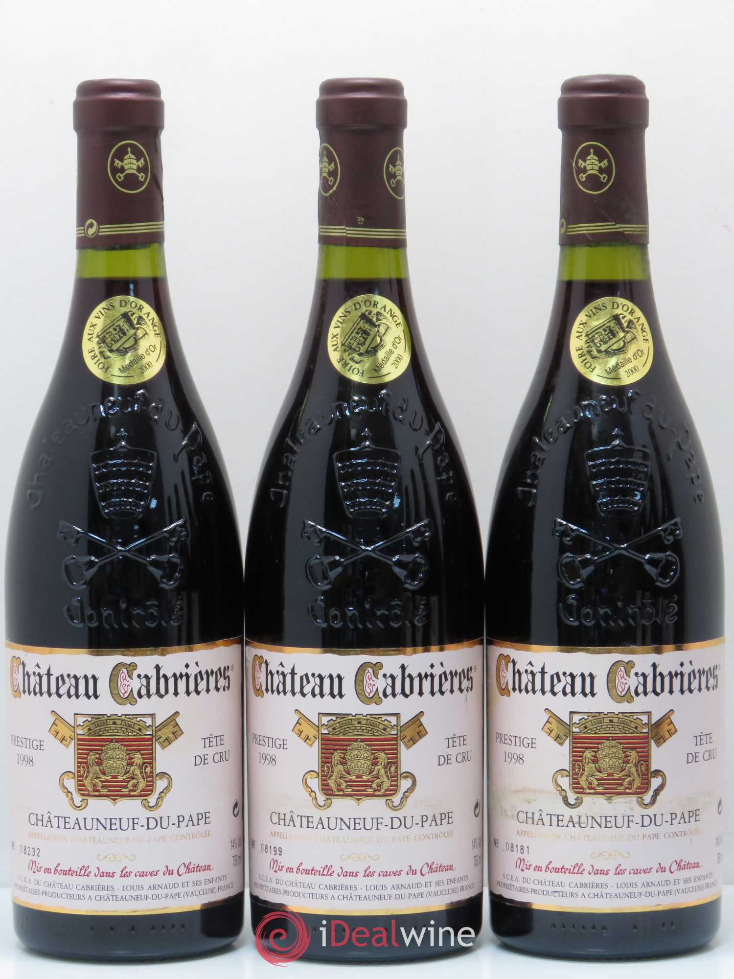Châteauneuf-du-Pape Château Cabrieres 1998 - Lot de 6 bouteilles - 1