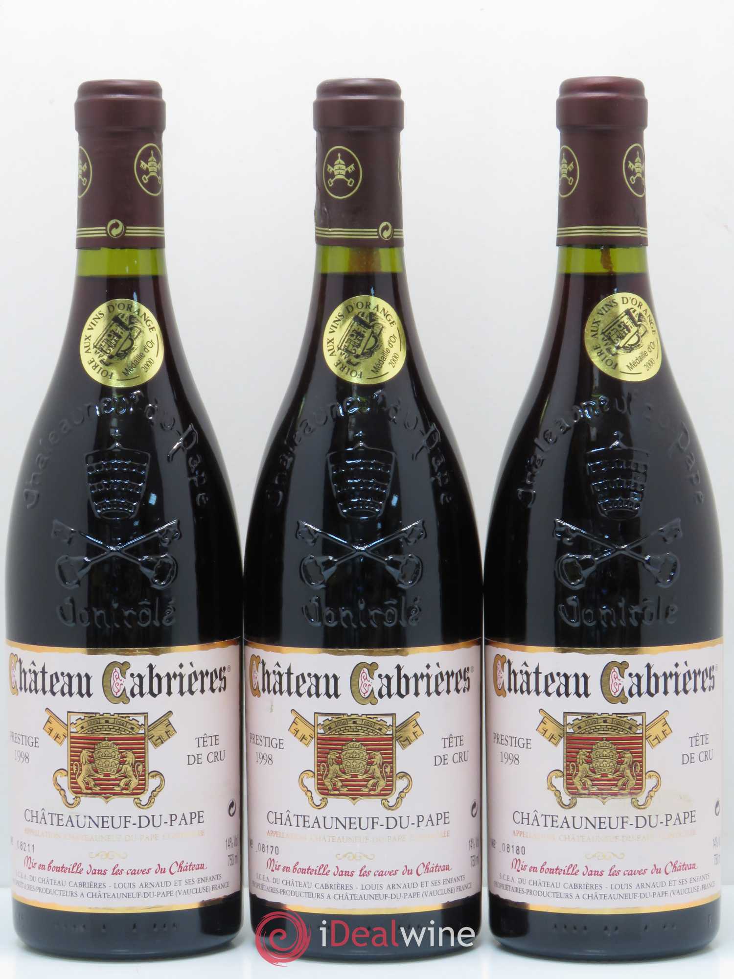 Châteauneuf-du-Pape Château Cabrieres 1998 - Lot de 6 bouteilles - 2
