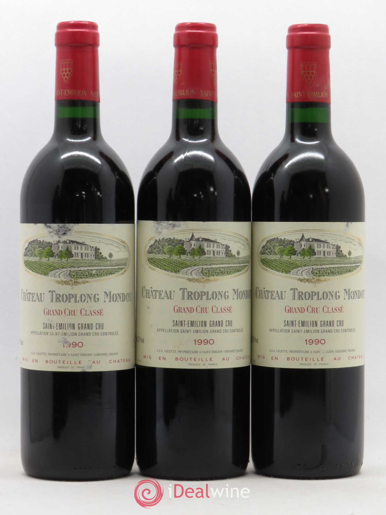 Château Troplong Mondot 1er Grand Cru Classé B  (sans prix de réserve) 1990 - Lot de 6 bouteilles - 2
