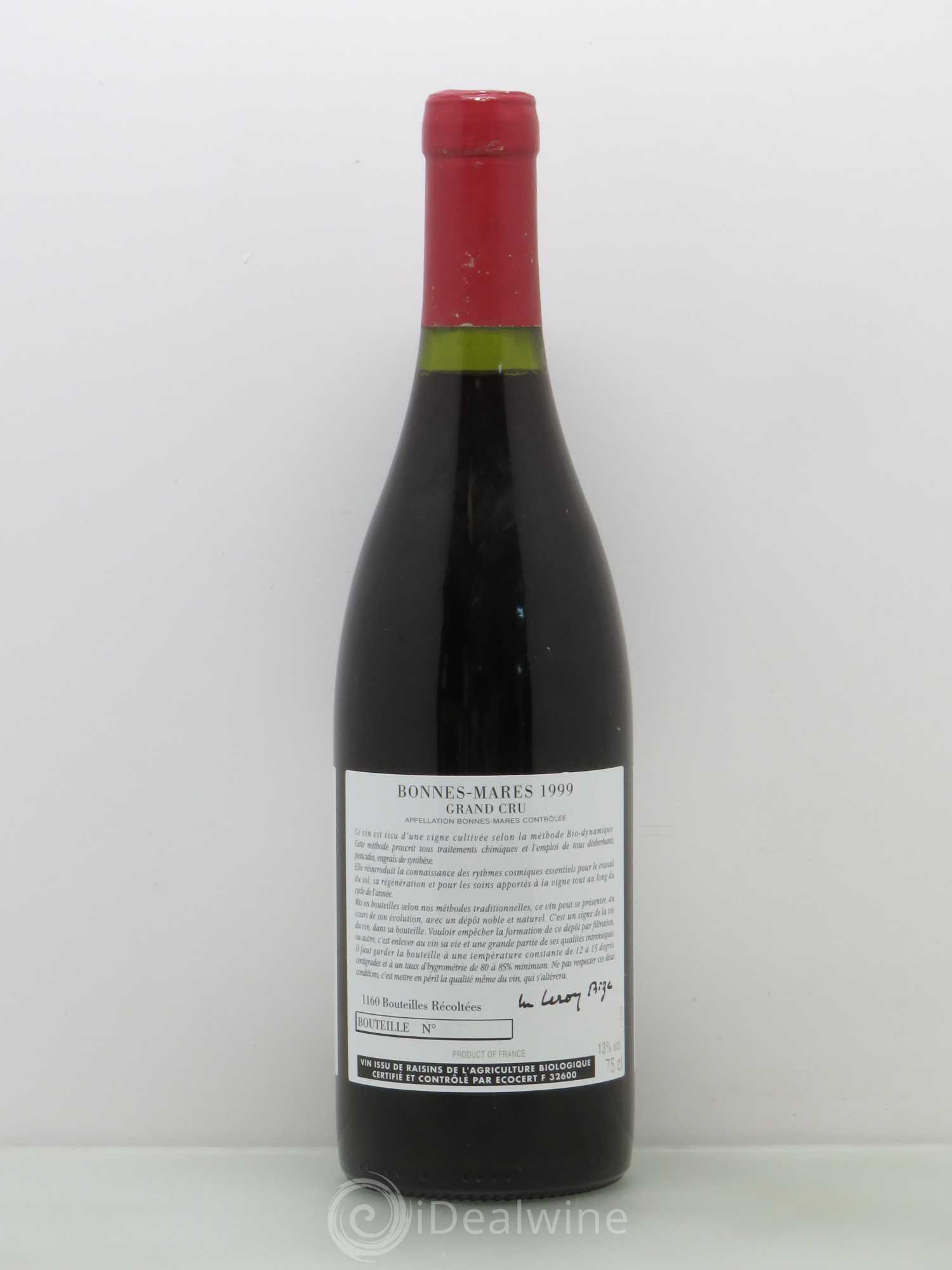 Bonnes-Mares Grand Cru d'Auvenay (Domaine) 1999 - Lot de 1 bouteille - 1