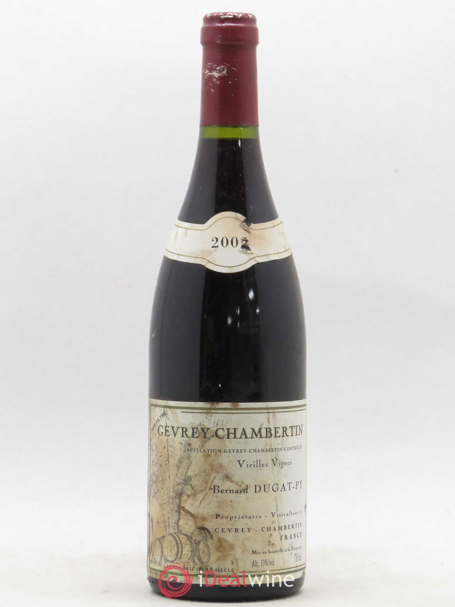 Gevrey-Chambertin Vieilles Vignes Dugat-Py 2002 - Lot de 1 bouteille - 0