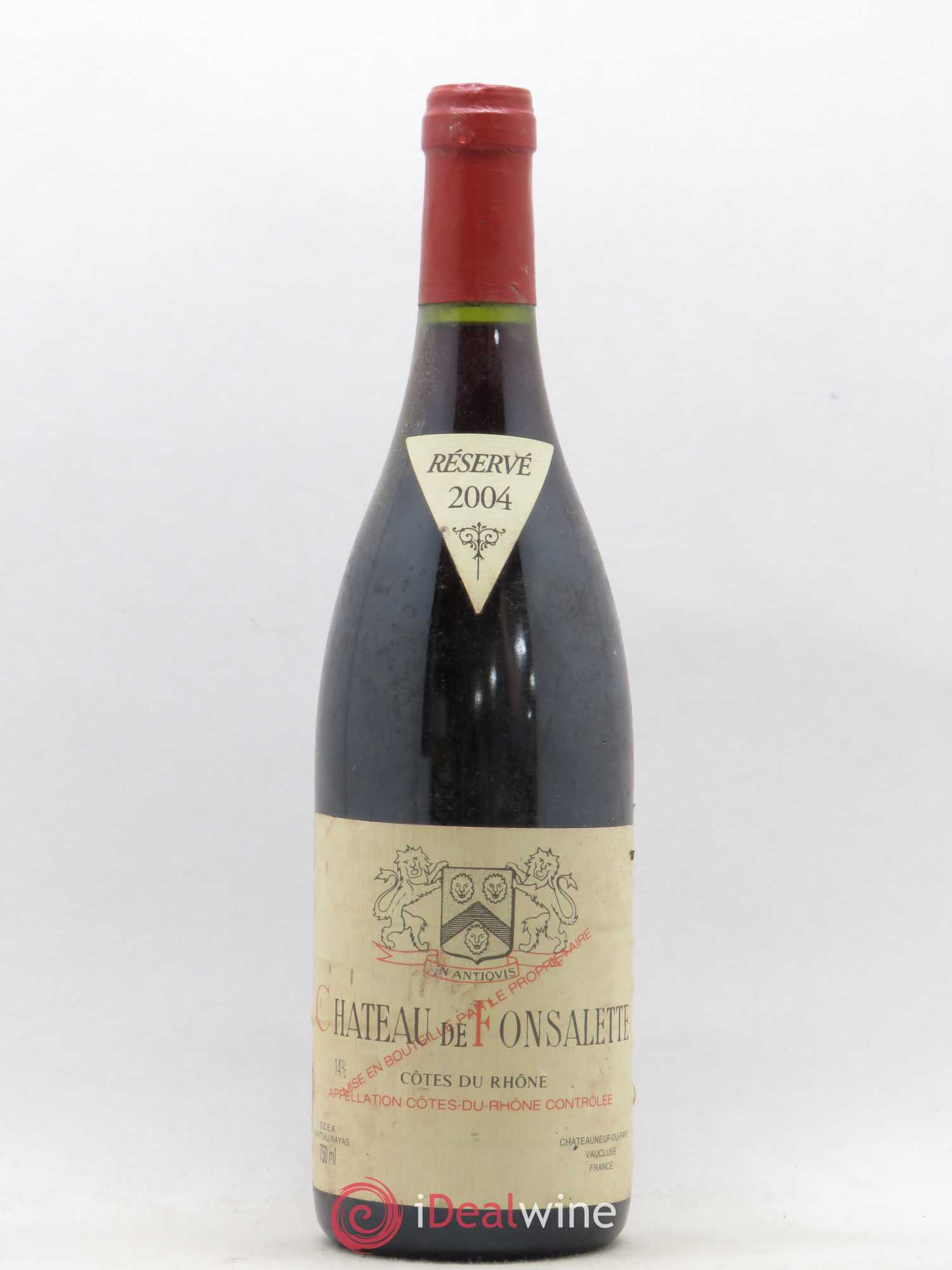 Côtes-du-Rhône Château de Fonsalette Emmanuel Reynaud 2004 - Lot de 1 bouteille - 0