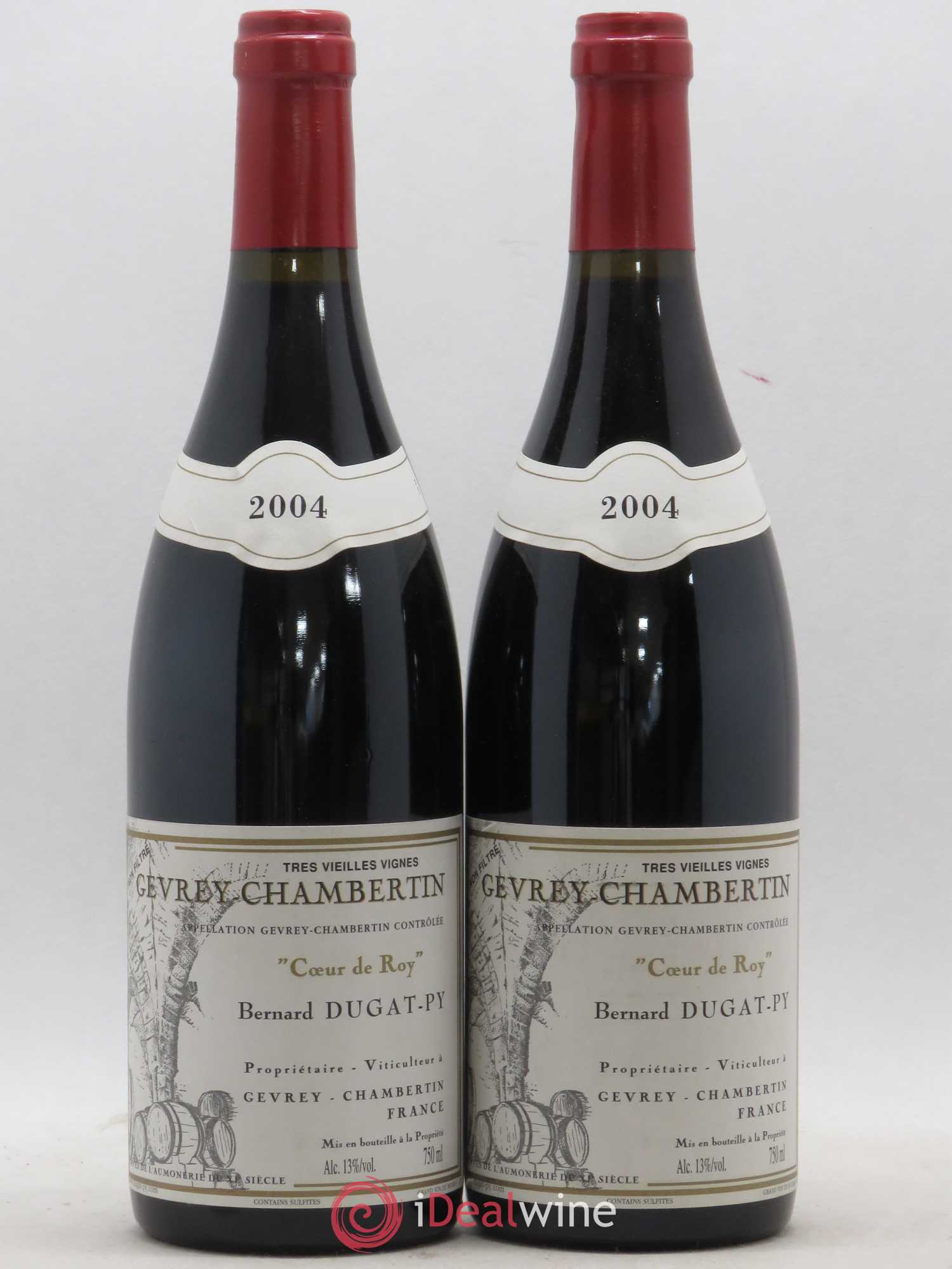 Gevrey-Chambertin Coeur de Roy Très Vieilles Vignes Dugat-Py 2004 - Lot de 2 bouteilles - 0