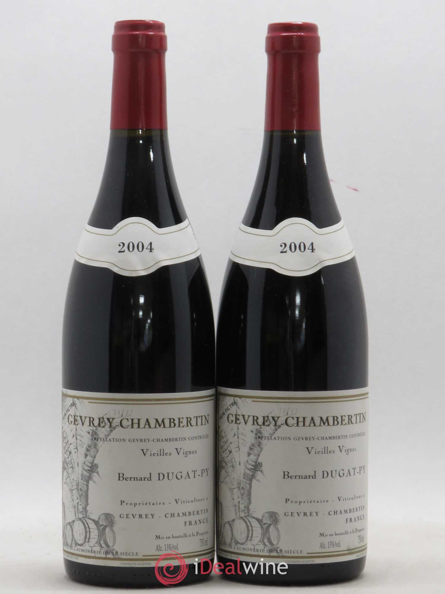 Gevrey-Chambertin Vieilles Vignes Dugat-Py (sans prix de réserve) 2004 - Lot de 2 bouteilles - 0