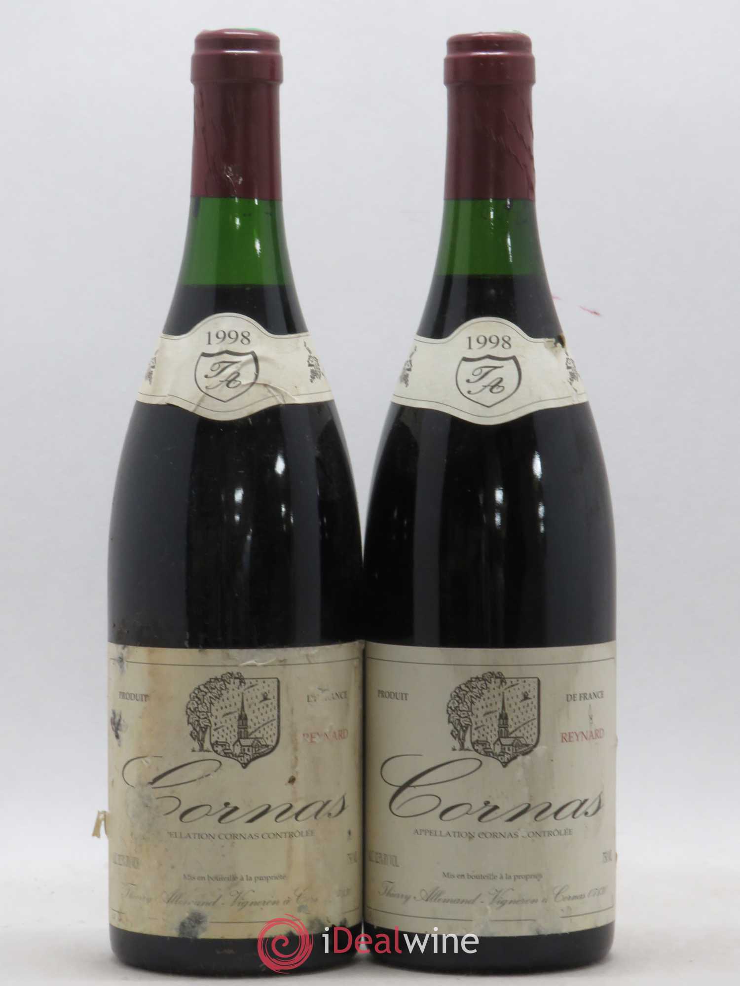 Cornas Reynard Thierry Allemand 1998 - Lot de 2 bouteilles - 0