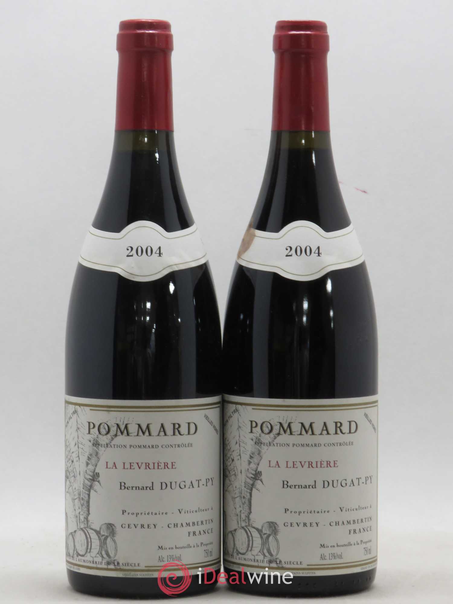 Pommard La Levrière Dugat-Py (sans prix de réserve) 2004 - Lot de 2 bouteilles - 0