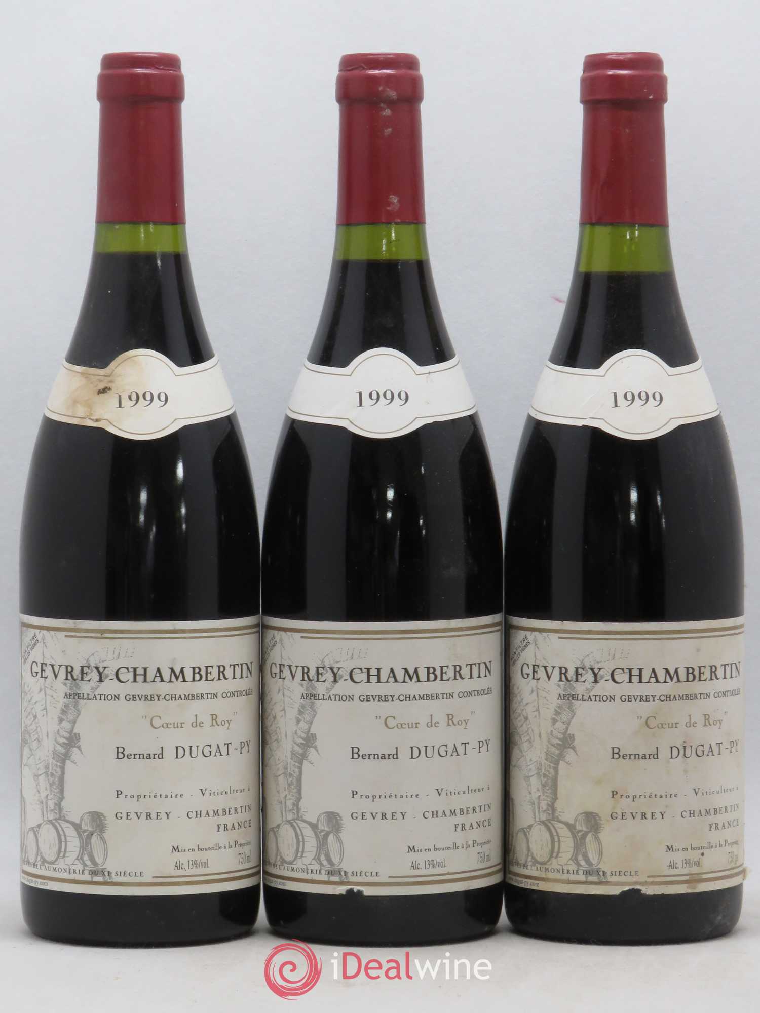 Gevrey-Chambertin Coeur de Roy Très Vieilles Vignes Dugat-Py (sans prix de réserve) 1999 - Lot de 3 bouteilles - 0