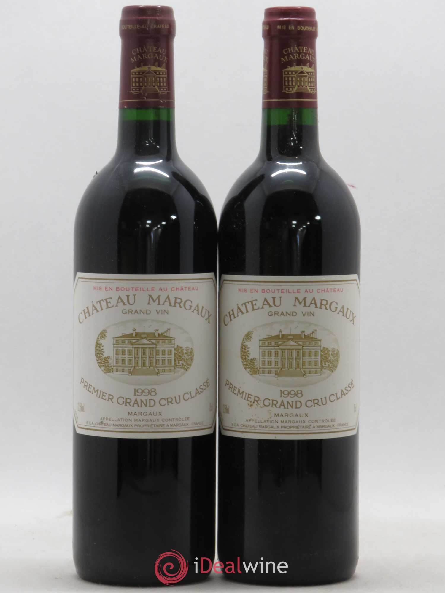 Château Margaux 1er Grand Cru Classé (sans prix de réserve) 1998 - Lot de 2 bouteilles - 0