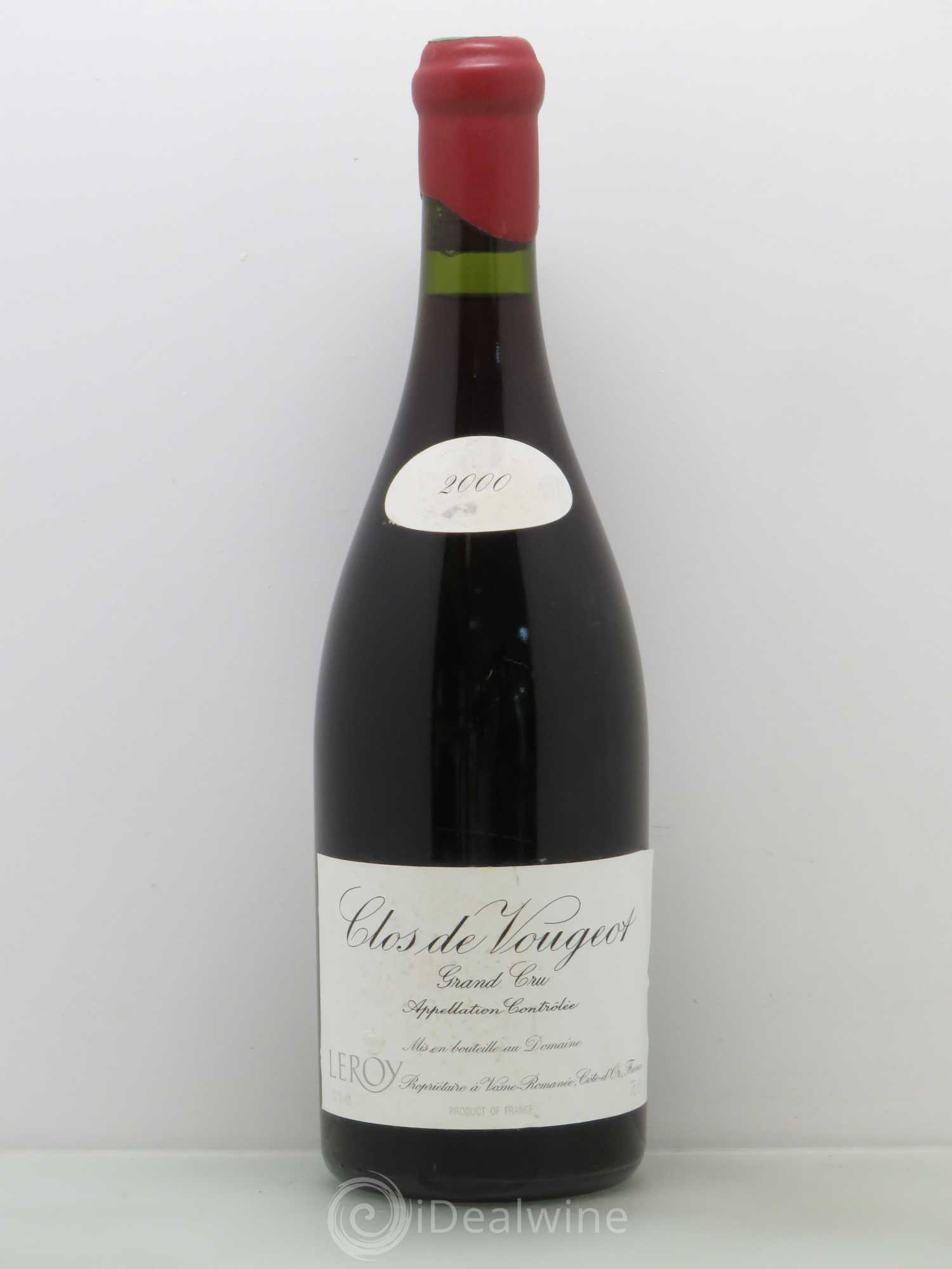 Clos de Vougeot Grand Cru Leroy (Domaine) 2000 - Lot de 1 bouteille - 0