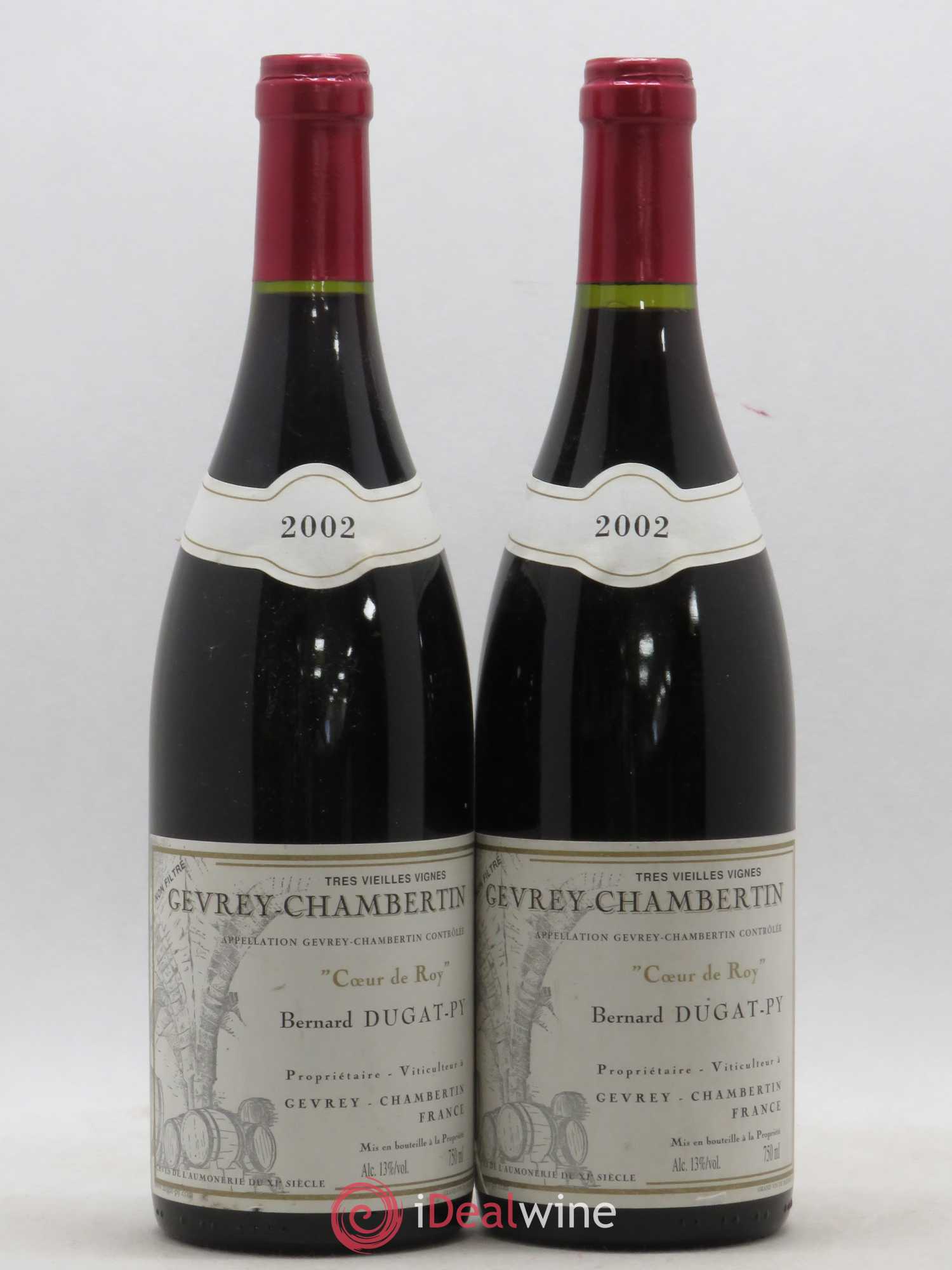 Gevrey-Chambertin Coeur de Roy Très Vieilles Vignes Dugat-Py 2002 - Lot de 2 bouteilles - 0