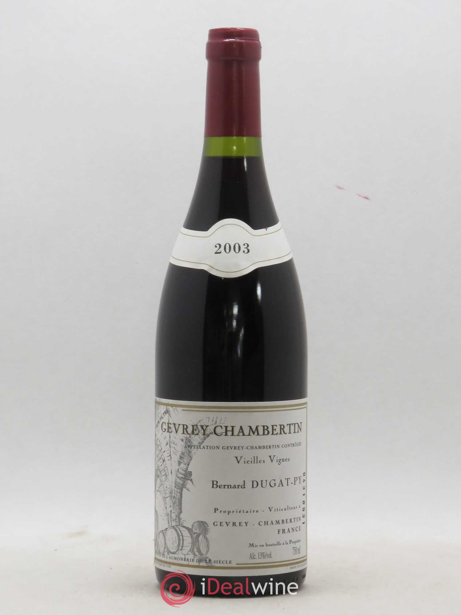 Gevrey-Chambertin Vieilles Vignes Dugat-Py (sans prix de réserve) 2003 - Lot de 1 bouteille - 0