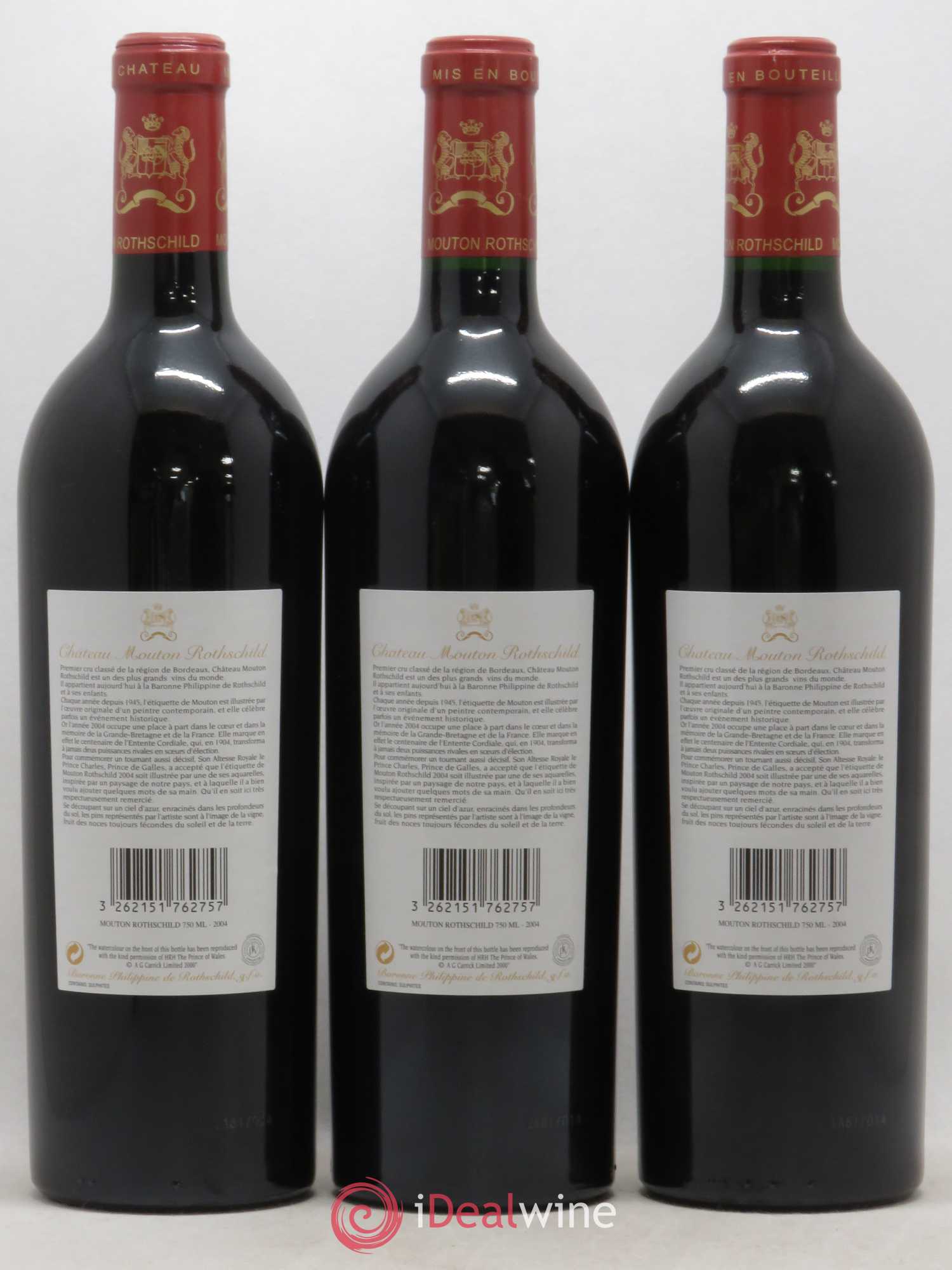 Château Mouton Rothschild 1er Grand Cru Classé 2004 - Lot de 6 bouteilles - 2