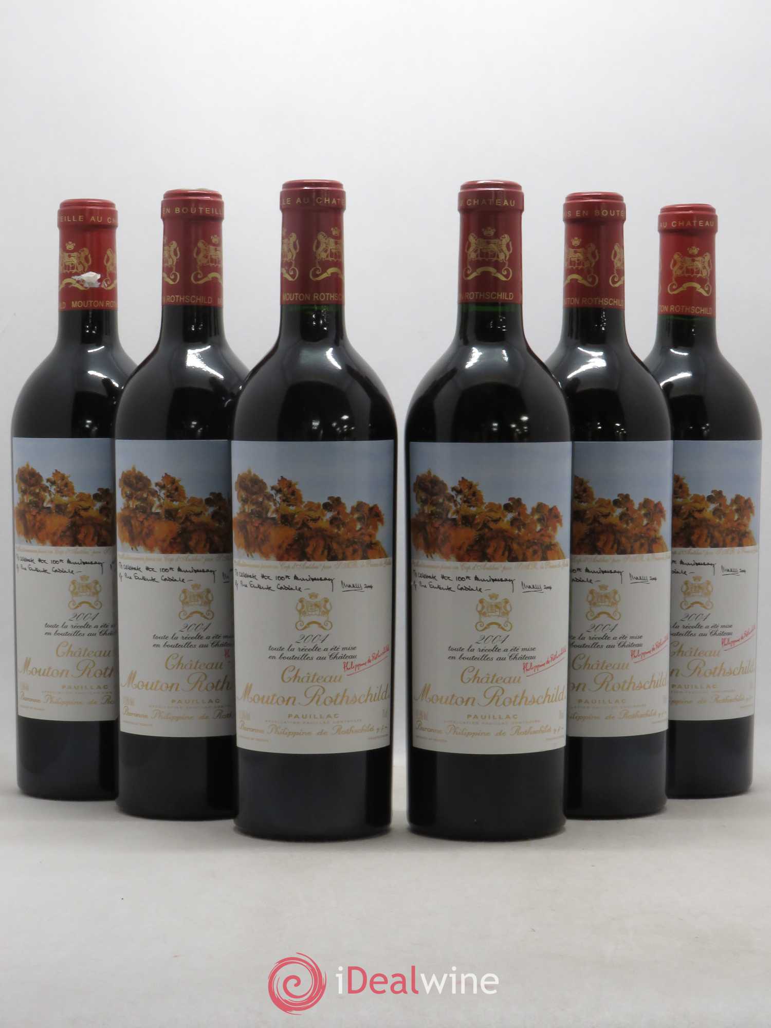 Château Mouton Rothschild 1er Grand Cru Classé 2004 - Lot de 6 bouteilles - 0