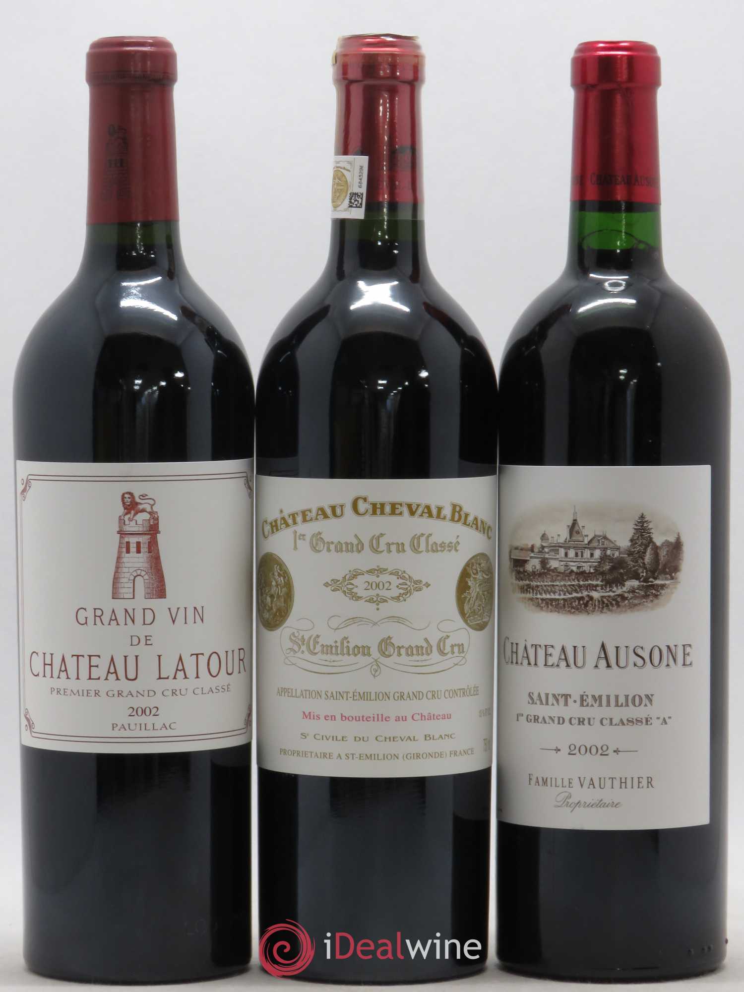 Caisse Collection Duclot 1 PETRUS, 1 LATOUR, 1 HAUT BRION, 1 LA MISSION HAUT BRION, 1 AUSONE, 1 CHEVAL BLANC, 1 MOUTON ROTHSCHILD, 1 MARGAUX, 1 LAFITE ROTHSCHILD 2002 - Posten von 9 Flaschen - 5