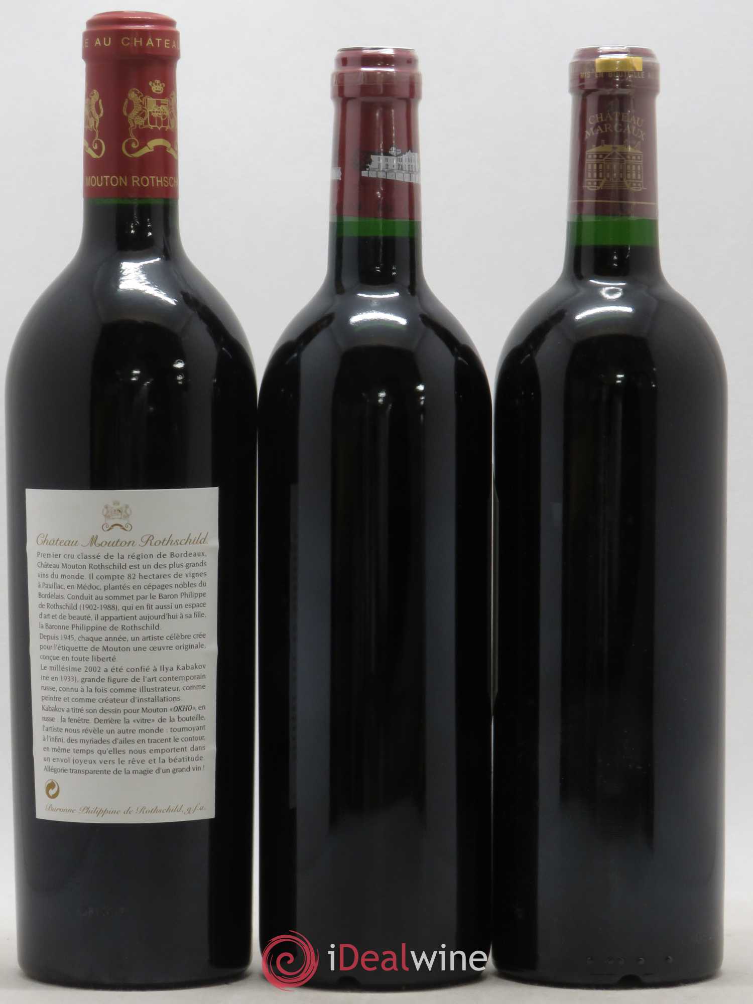 Caisse Collection Duclot 1 PETRUS, 1 LATOUR, 1 HAUT BRION, 1 LA MISSION HAUT BRION, 1 AUSONE, 1 CHEVAL BLANC, 1 MOUTON ROTHSCHILD, 1 MARGAUX, 1 LAFITE ROTHSCHILD 2002 - Posten von 9 Flaschen - 2