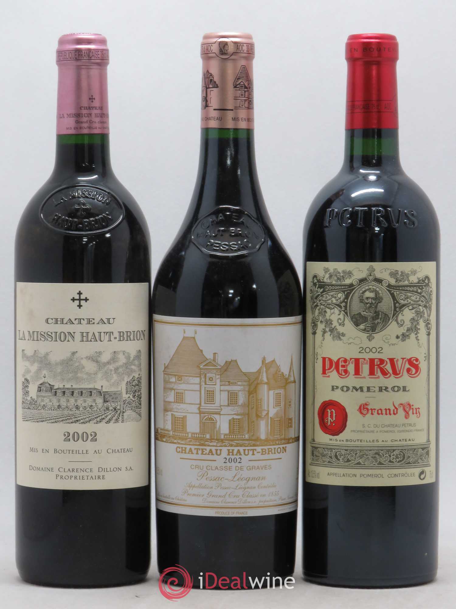 Caisse Collection Duclot 1 PETRUS, 1 LATOUR, 1 HAUT BRION, 1 LA MISSION HAUT BRION, 1 AUSONE, 1 CHEVAL BLANC, 1 MOUTON ROTHSCHILD, 1 MARGAUX, 1 LAFITE ROTHSCHILD 2002 - Posten von 9 Flaschen - 3