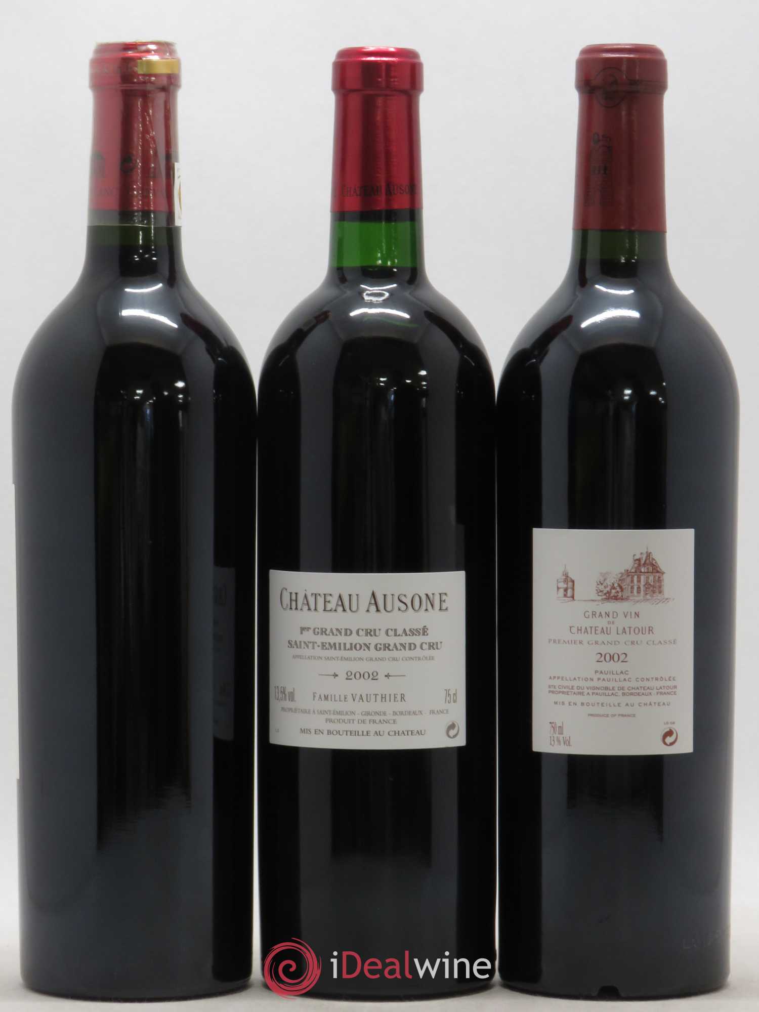 Caisse Collection Duclot 1 PETRUS, 1 LATOUR, 1 HAUT BRION, 1 LA MISSION HAUT BRION, 1 AUSONE, 1 CHEVAL BLANC, 1 MOUTON ROTHSCHILD, 1 MARGAUX, 1 LAFITE ROTHSCHILD 2002 - Posten von 9 Flaschen - 6
